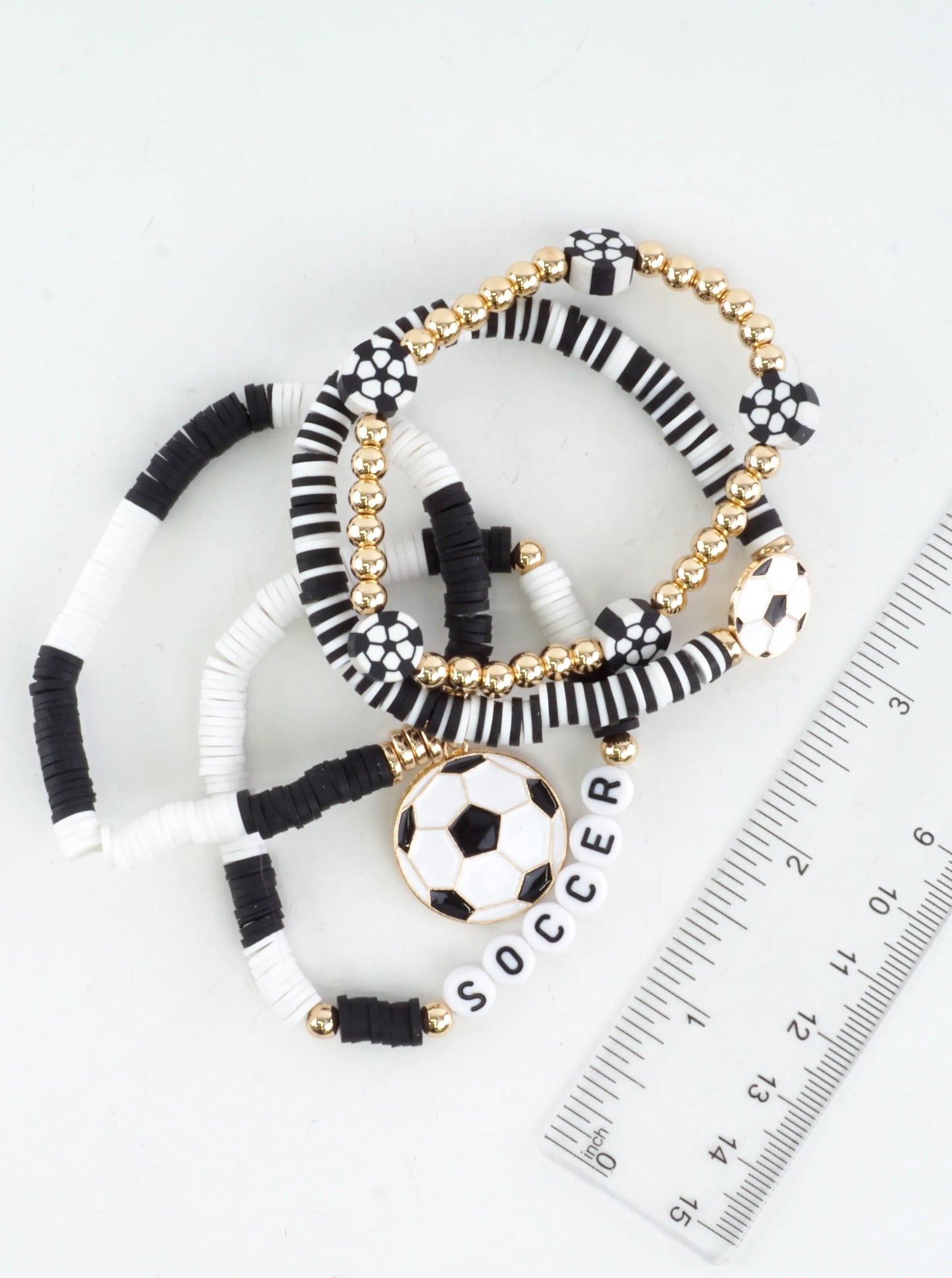Soccer Multi-Strand Stretch Bracelet