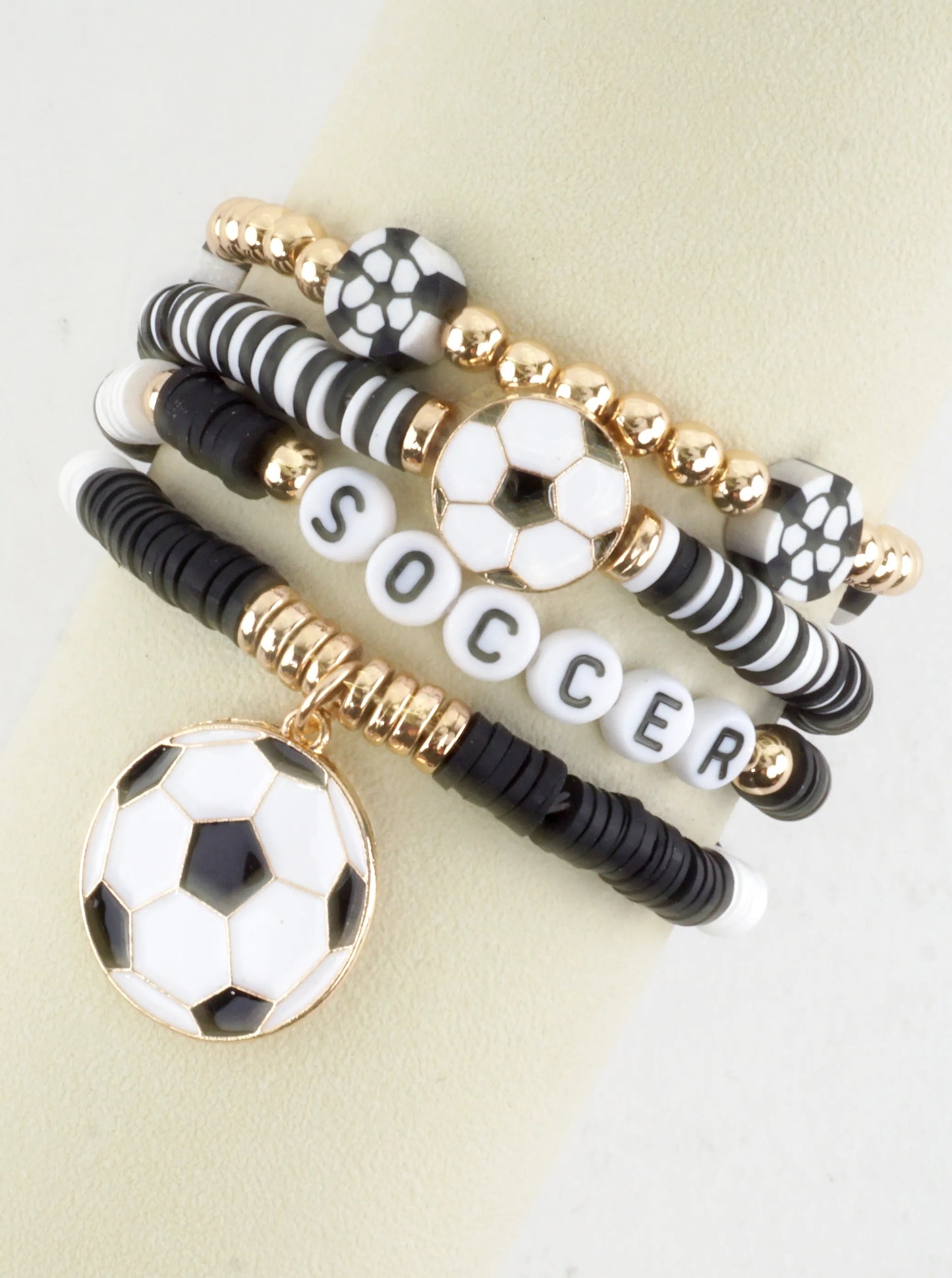 Soccer Multi-Strand Stretch Bracelet