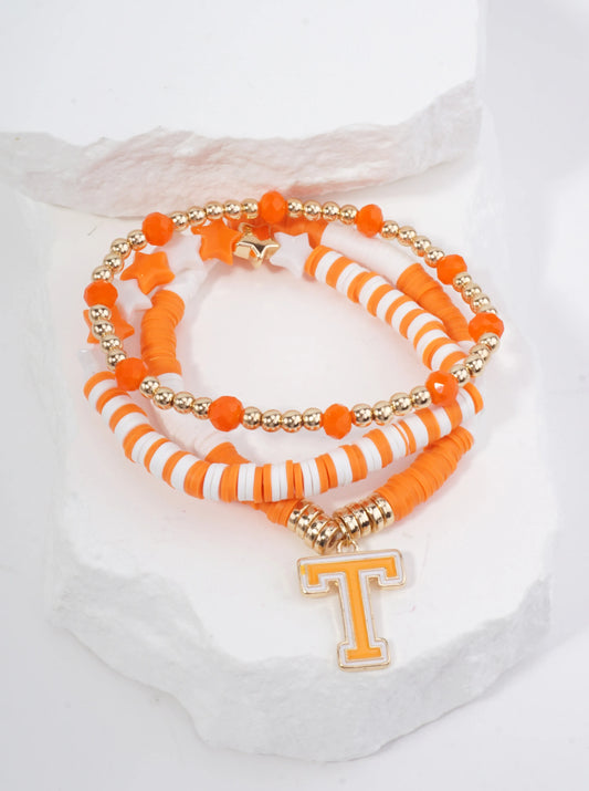 Football Motif Adjustable Stretch Bracelet
