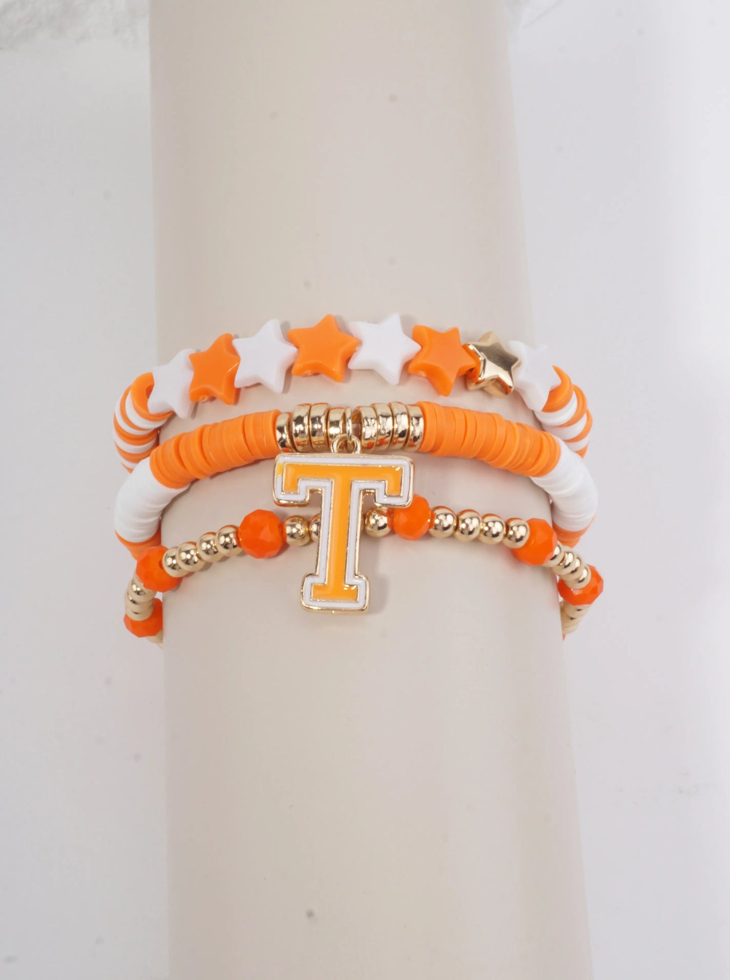 Football Motif Adjustable Stretch Bracelet