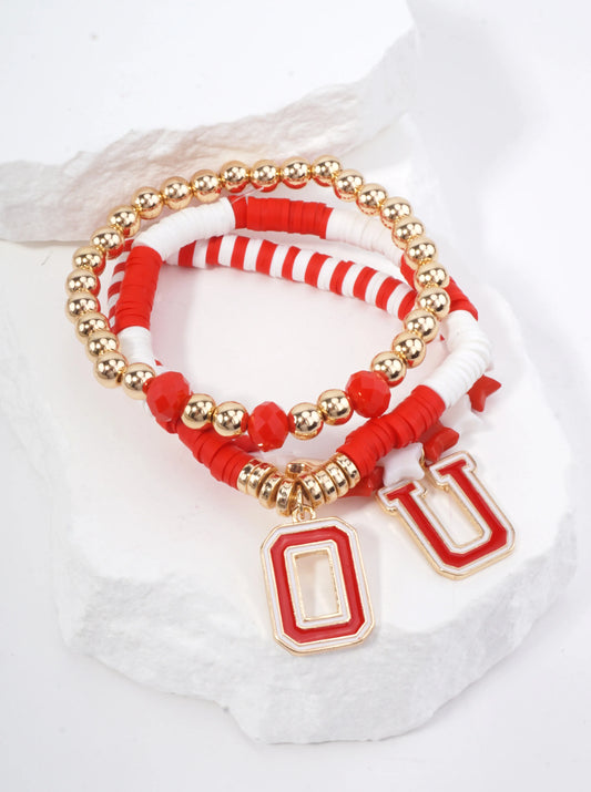 Gameday Football Enameled Stretch Bracelet