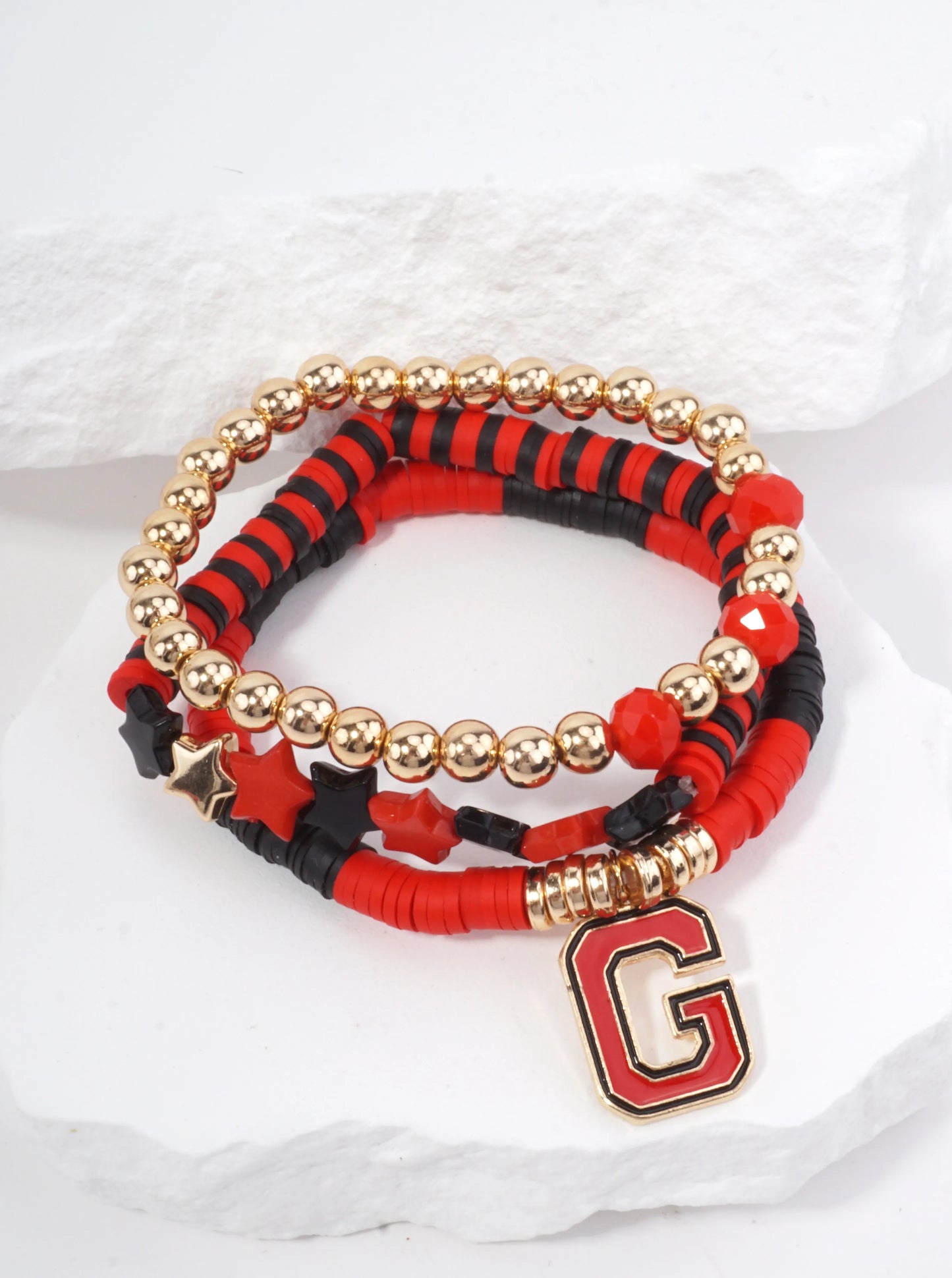 Gameday Chic Stretch Football Charm Bracelet