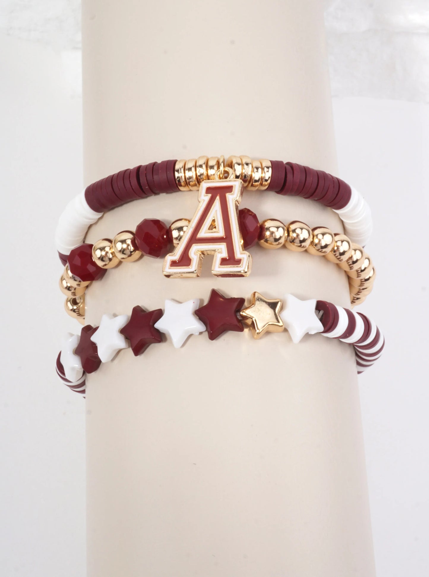 Enameled Gameday Stretch Football Bracelet
