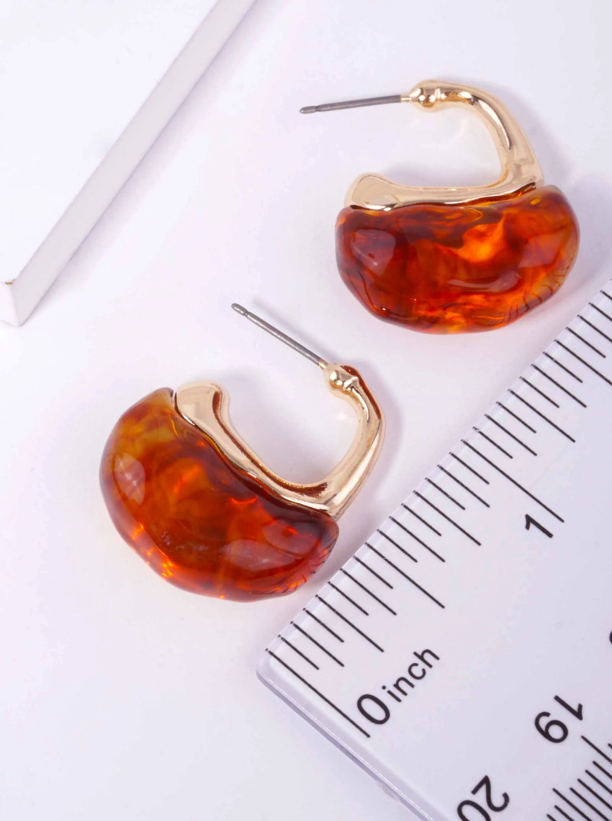 Chunky Geometric Crescent Hoop Earrings