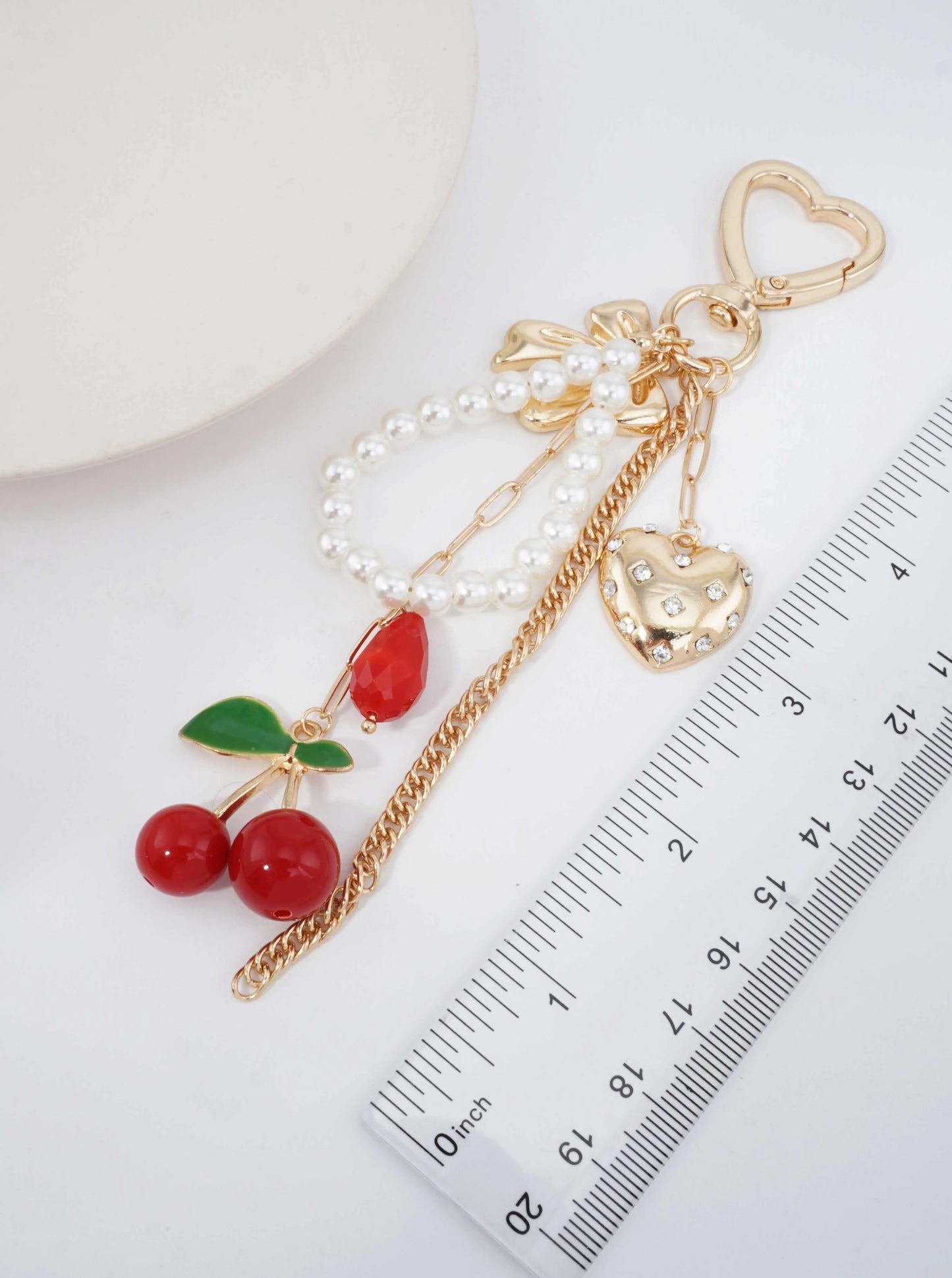 Cherry Bow Bag Charm