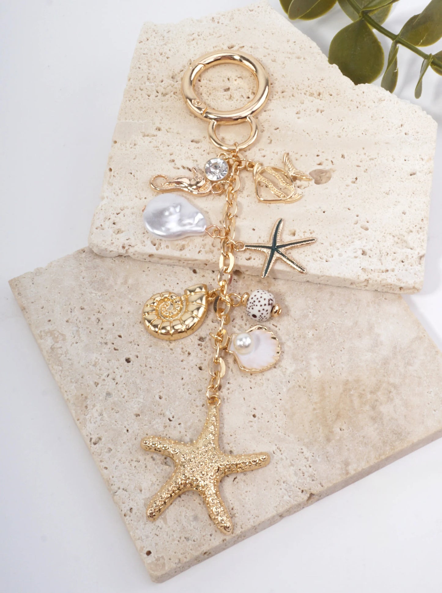 Starfish Charm Textured Sea Life Keychain