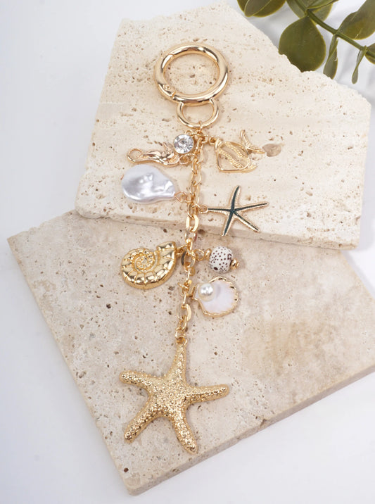 Starfish Charm Textured Sea Life Keychain