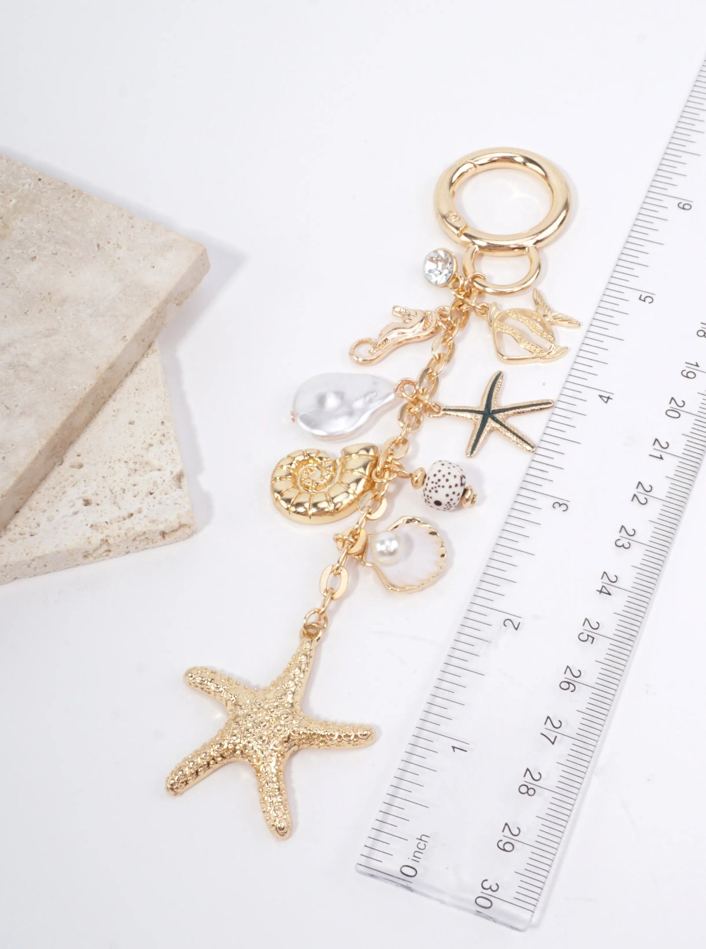 Starfish Charm Textured Sea Life Keychain