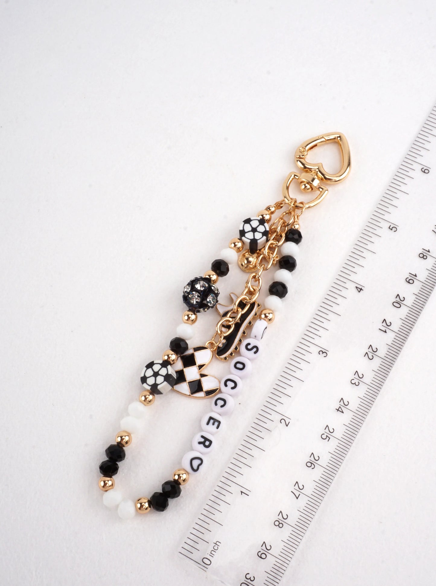 Soccer Lover Beaded Bag Charm