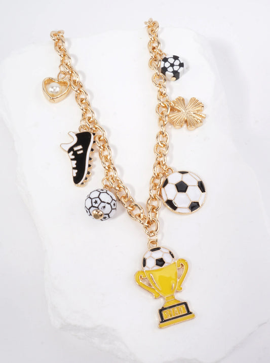 Soccer Ball Multi Charm Keychain
