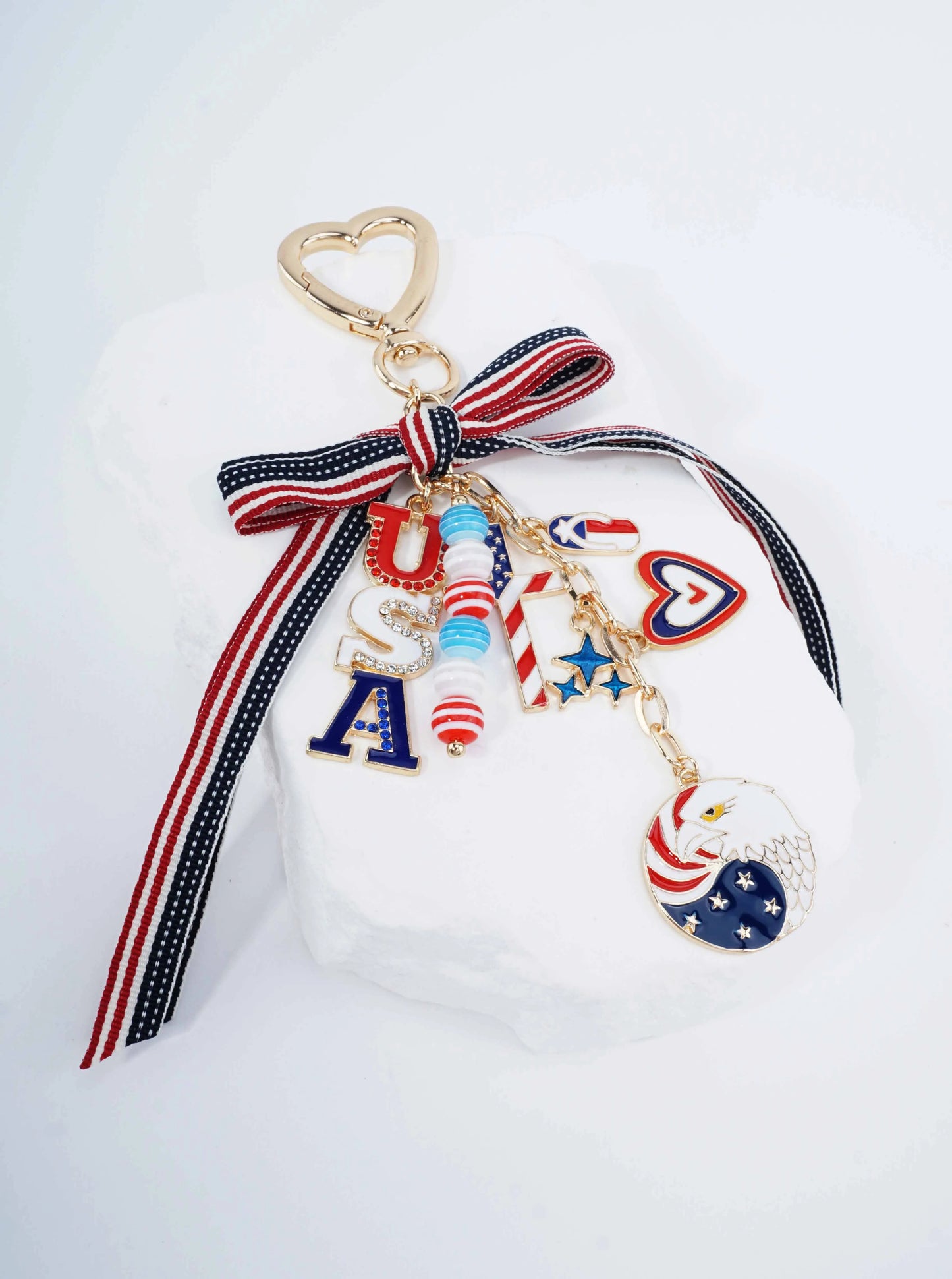 Patriotic Eagle Bag Charm