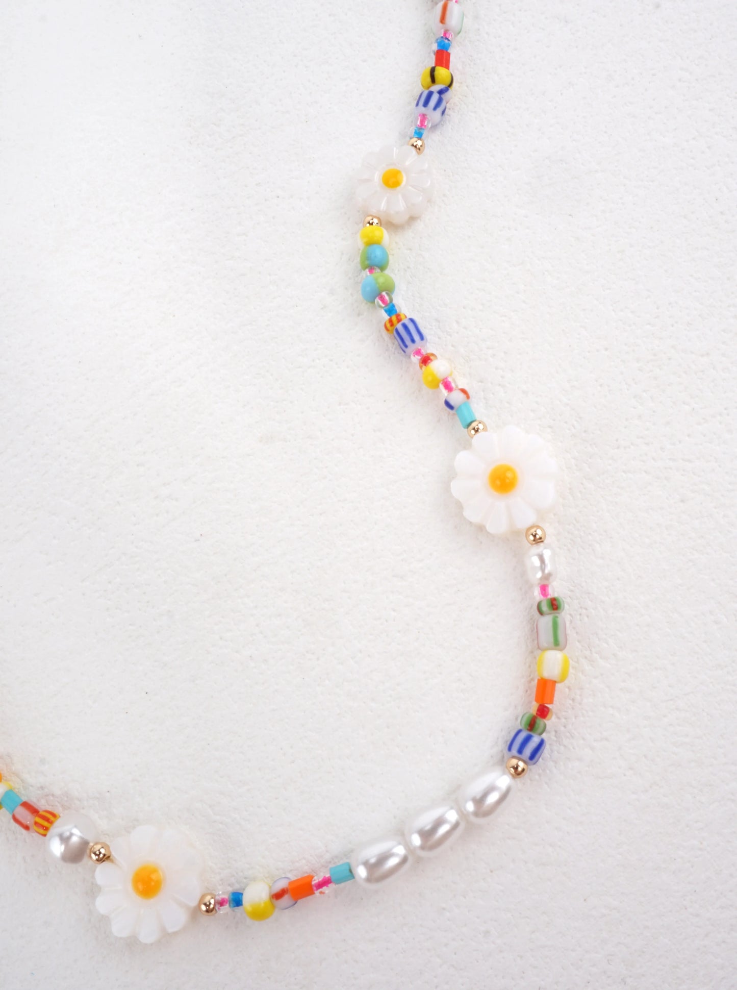 Colorful Daisy Beaded Necklace