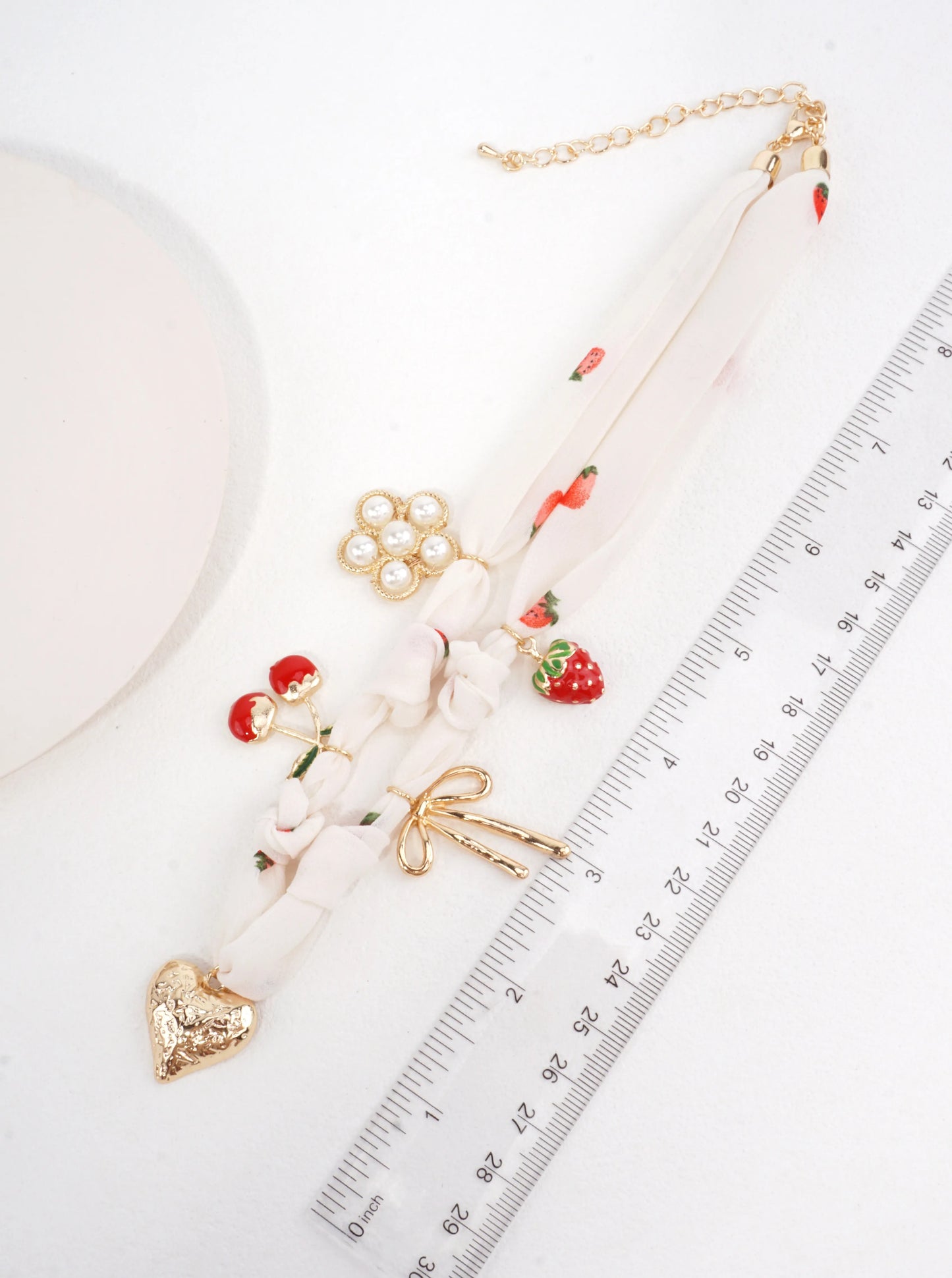 Heart Fruit Charm Polished Necklace