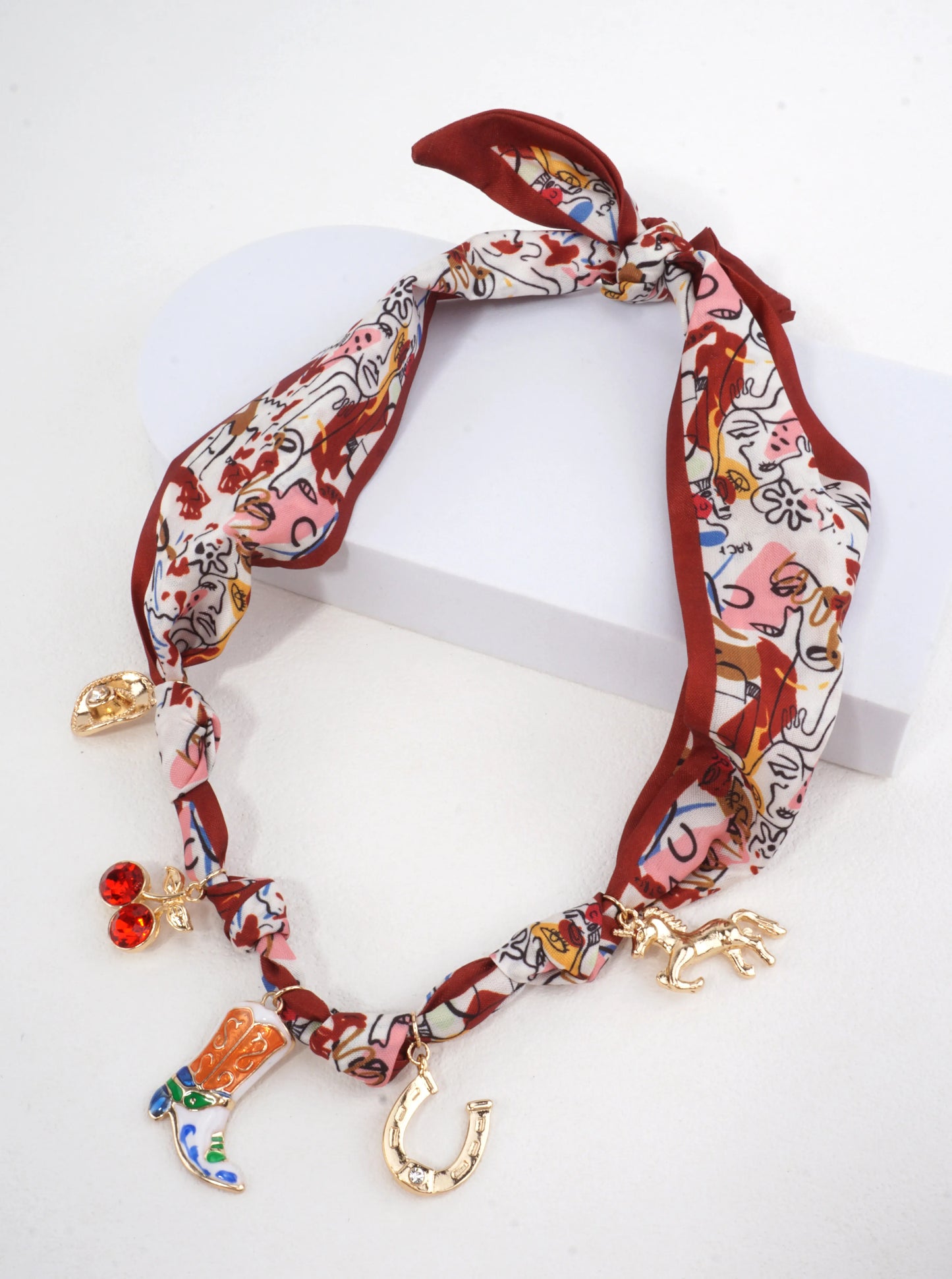 Cowboy Inspired Scarf Necklace