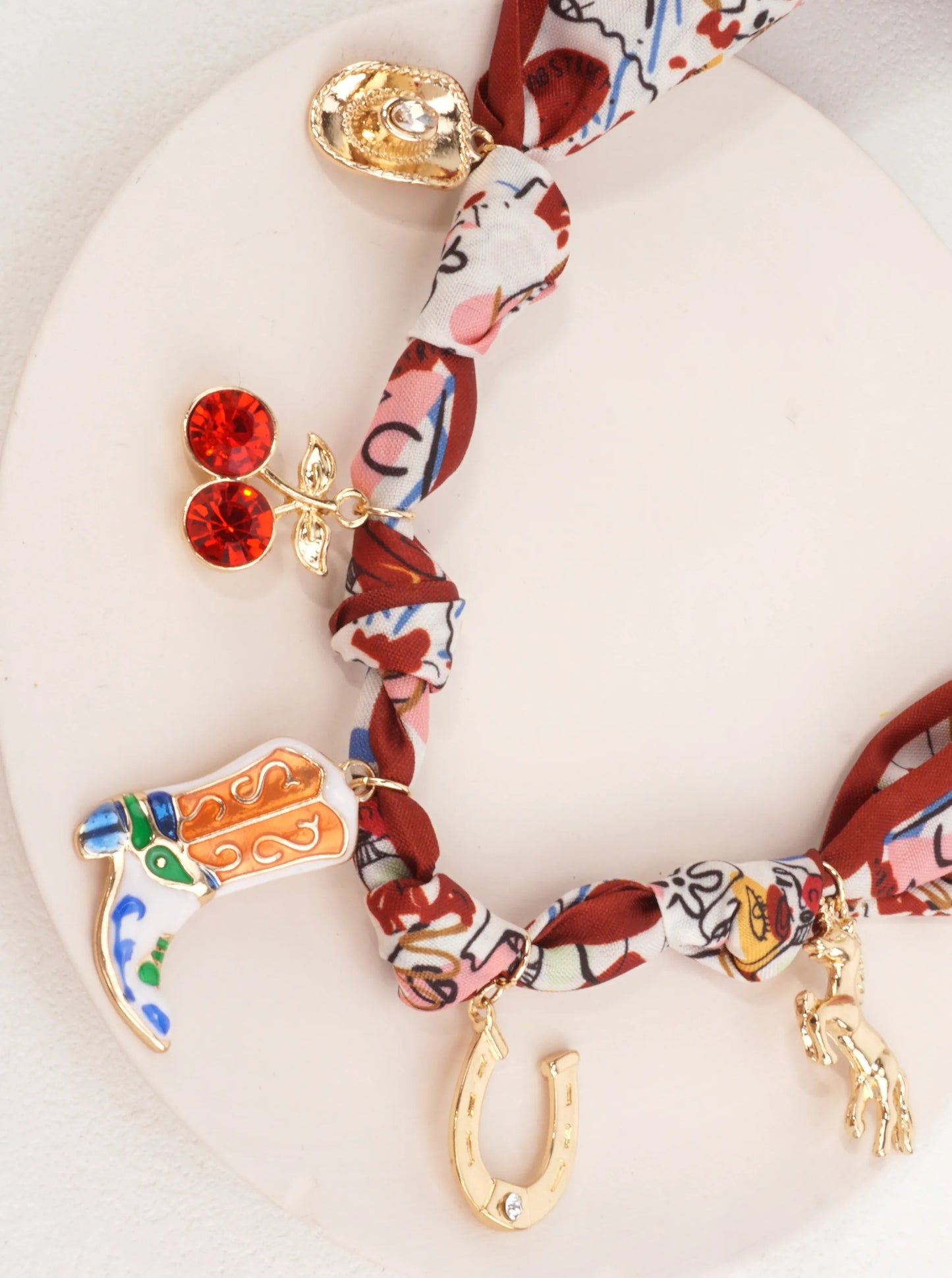Cowboy Inspired Scarf Necklace