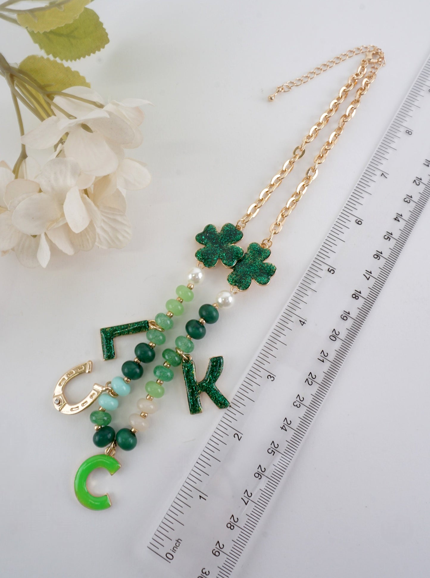 Clover Horseshoe Charm Necklace
