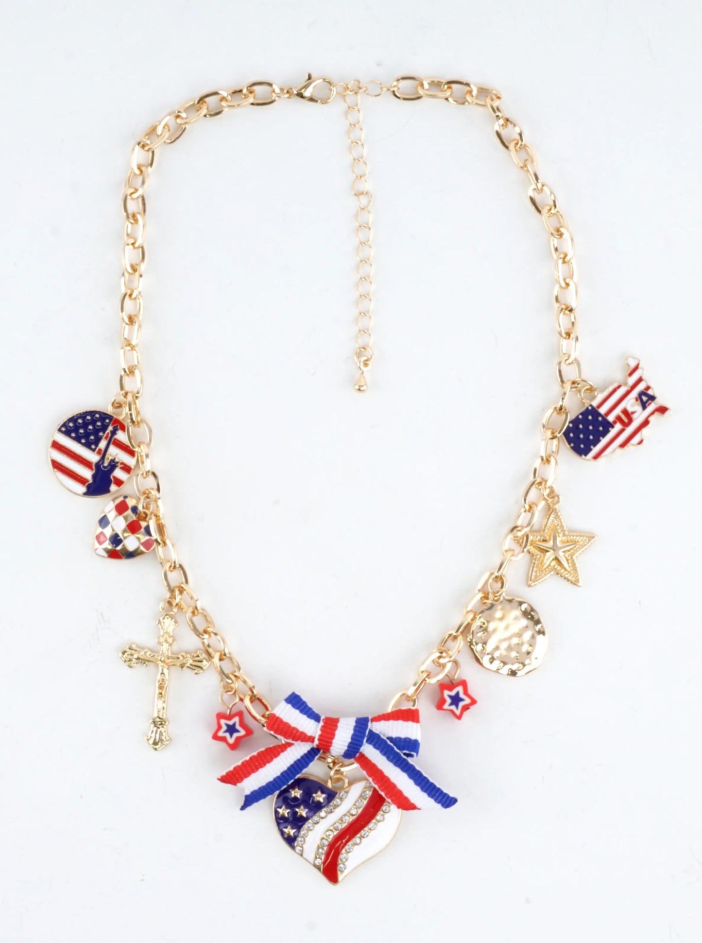 Patriotic Charm Pendant Necklace