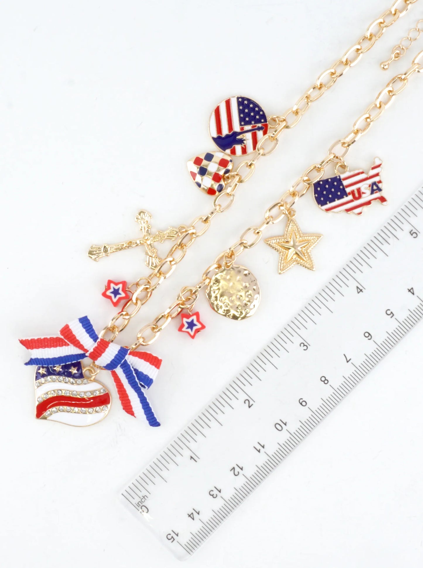 Patriotic Charm Pendant Necklace