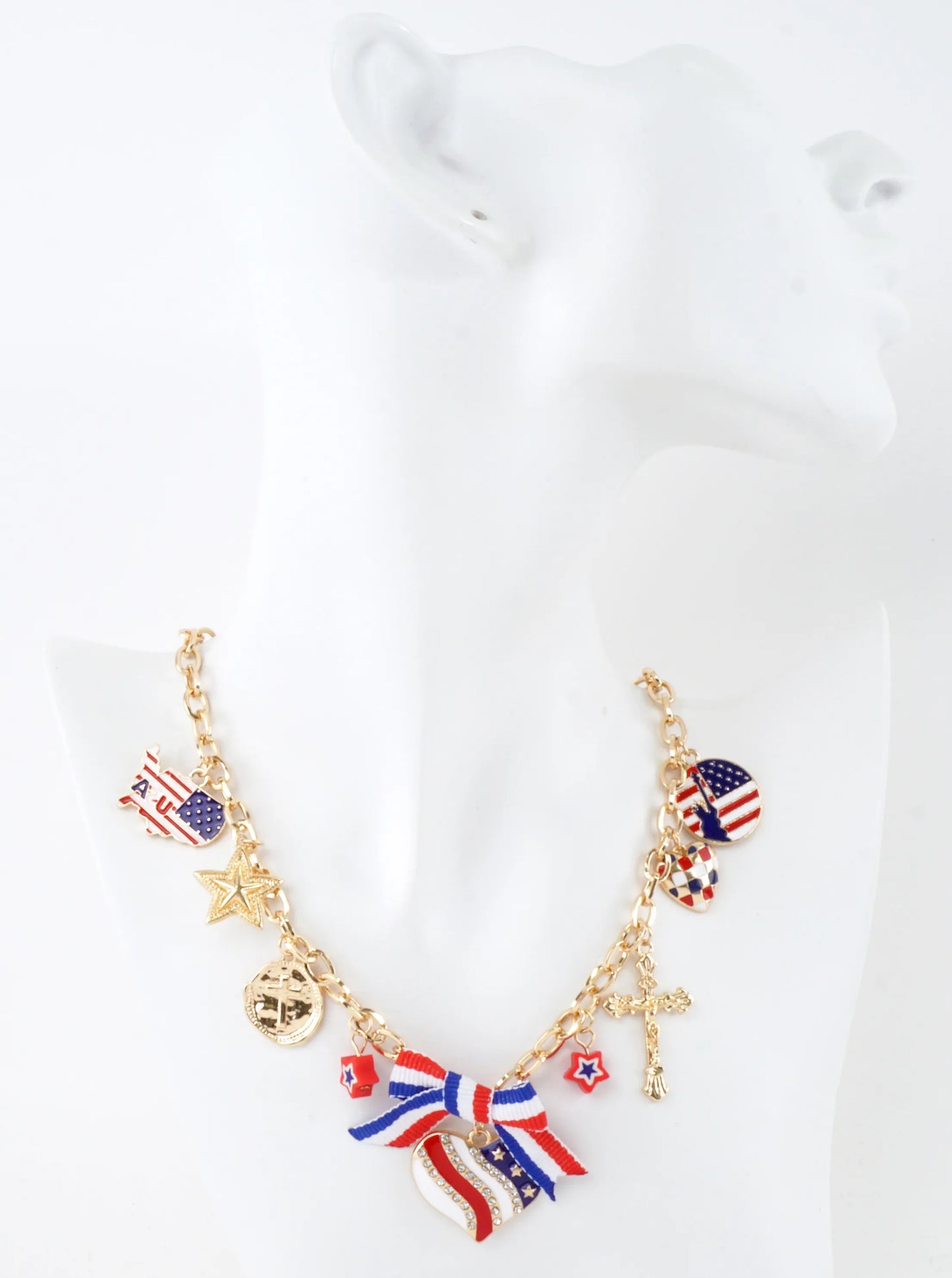 Patriotic Charm Pendant Necklace