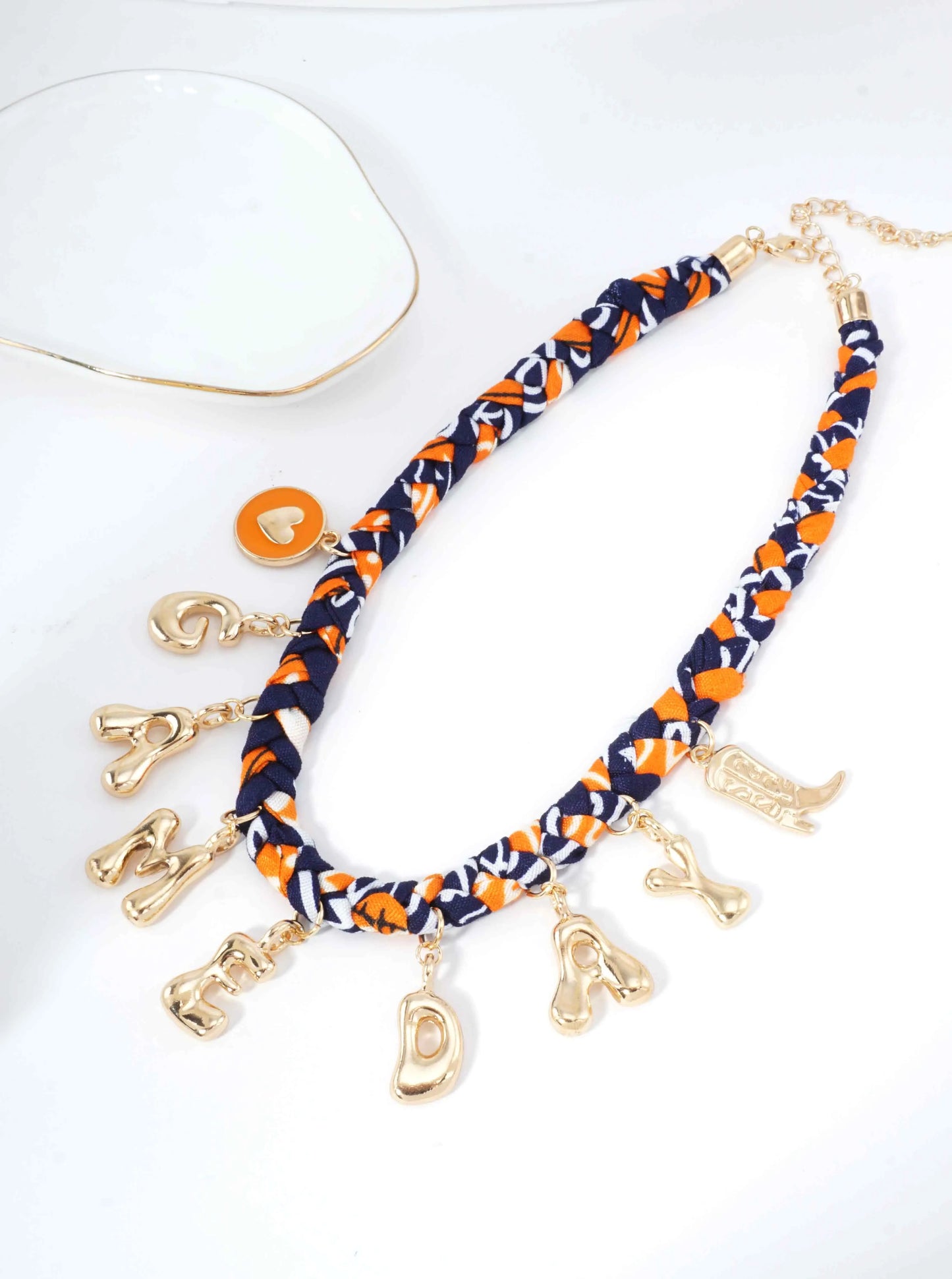 Game Day Letter Charm Necklace