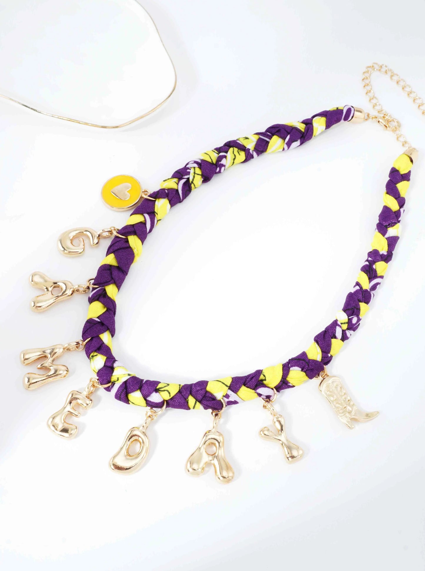 Game Day Letter Charm Necklace