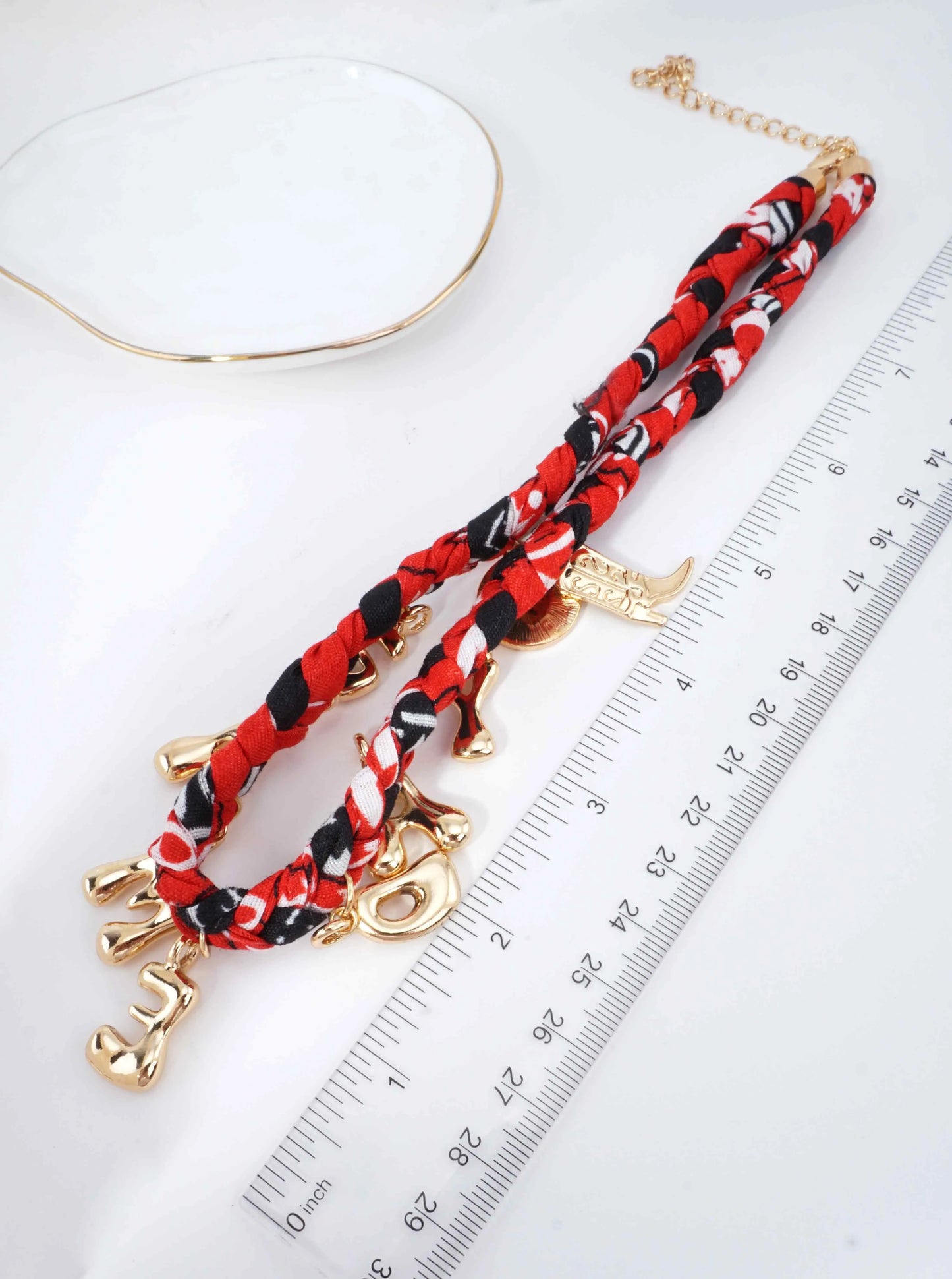 Game Day Letter Charm Necklace