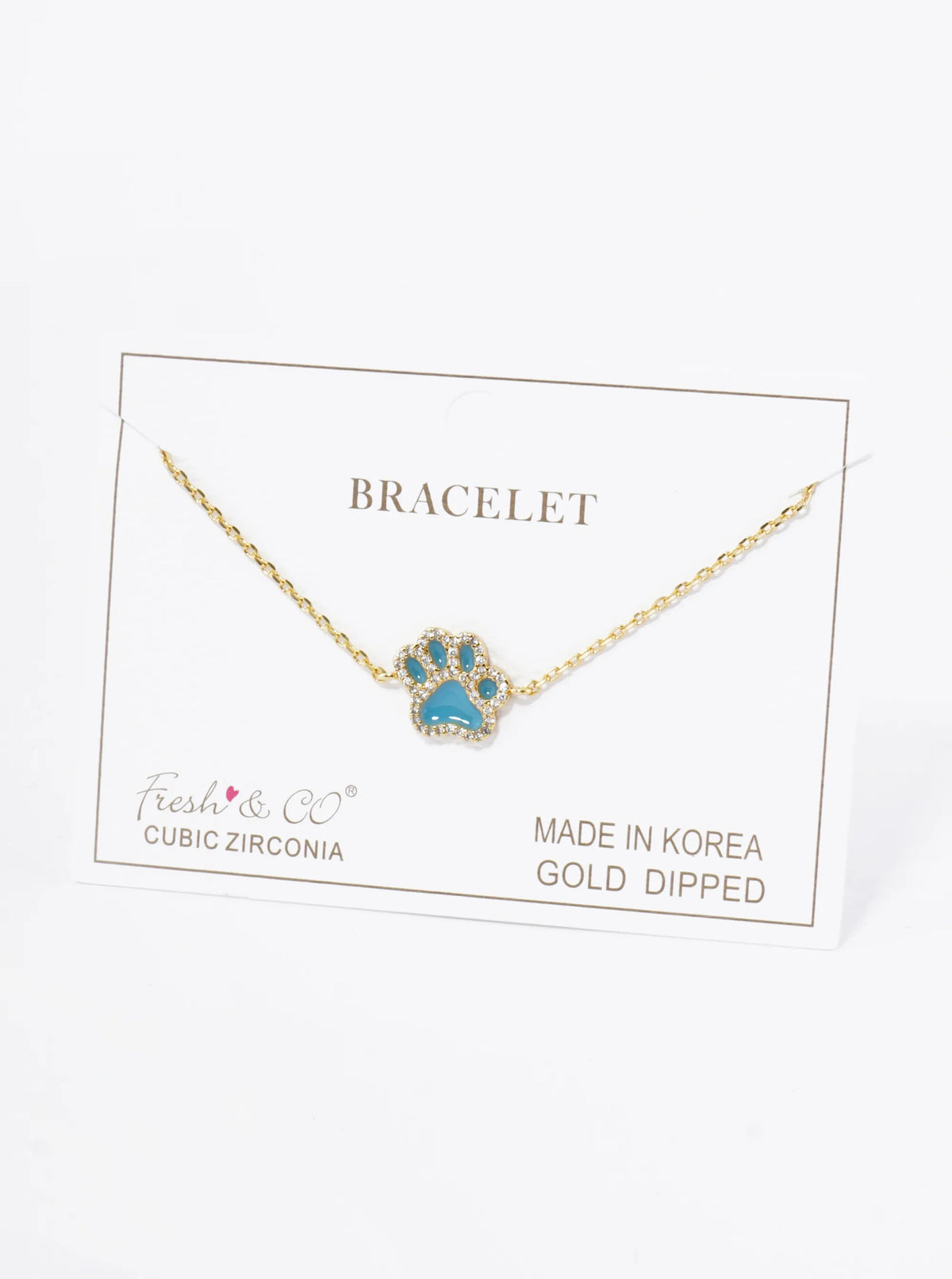 Game Day Mascot 18K Gold Dipped Micro Pave Set Cubic Zirconia 13mm Enamel Chain Bracelet