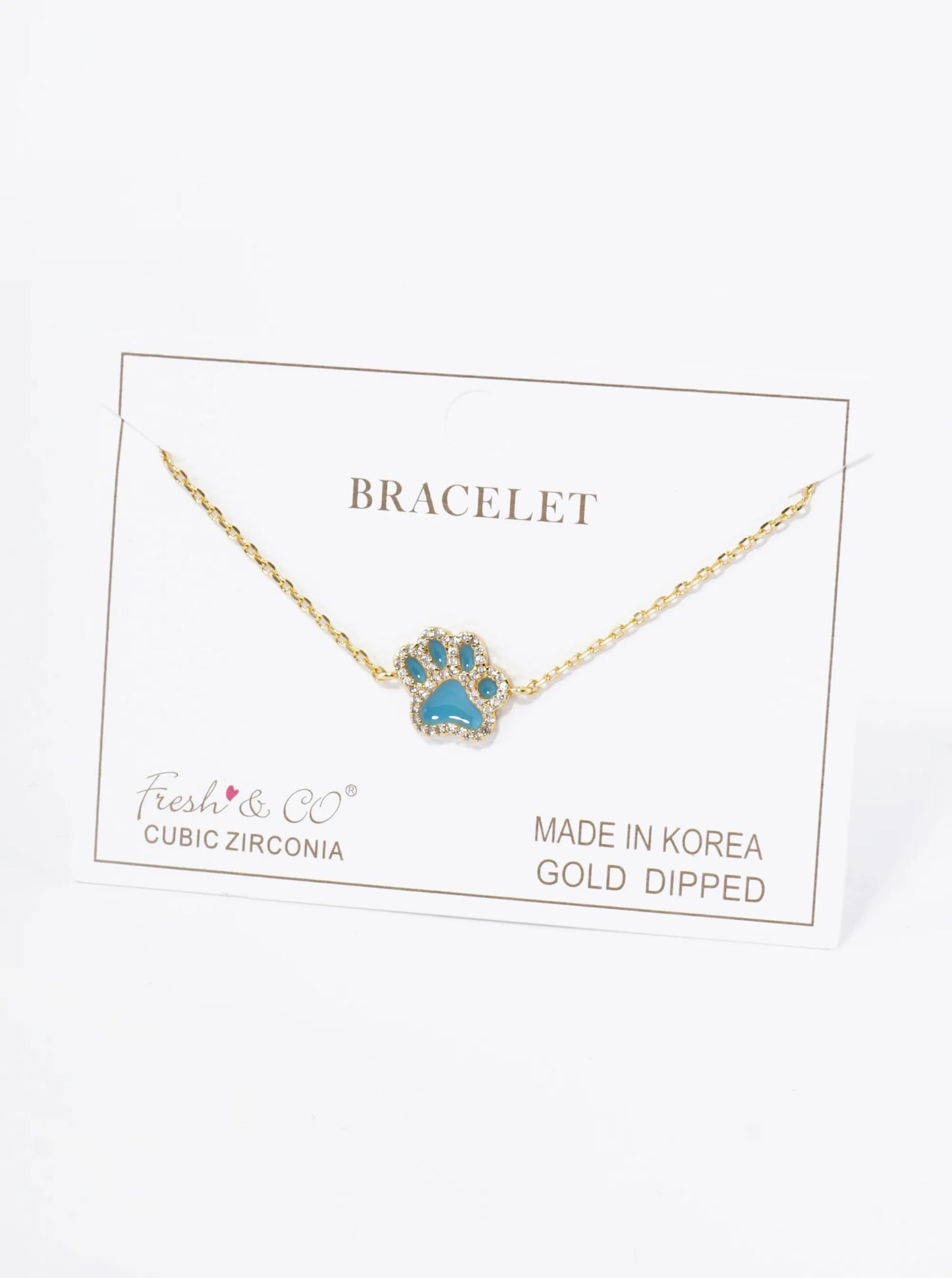 Game Day Mascot 18K Gold Dipped Micro Pave Set Cubic Zirconia 13mm Enamel Chain Bracelet
