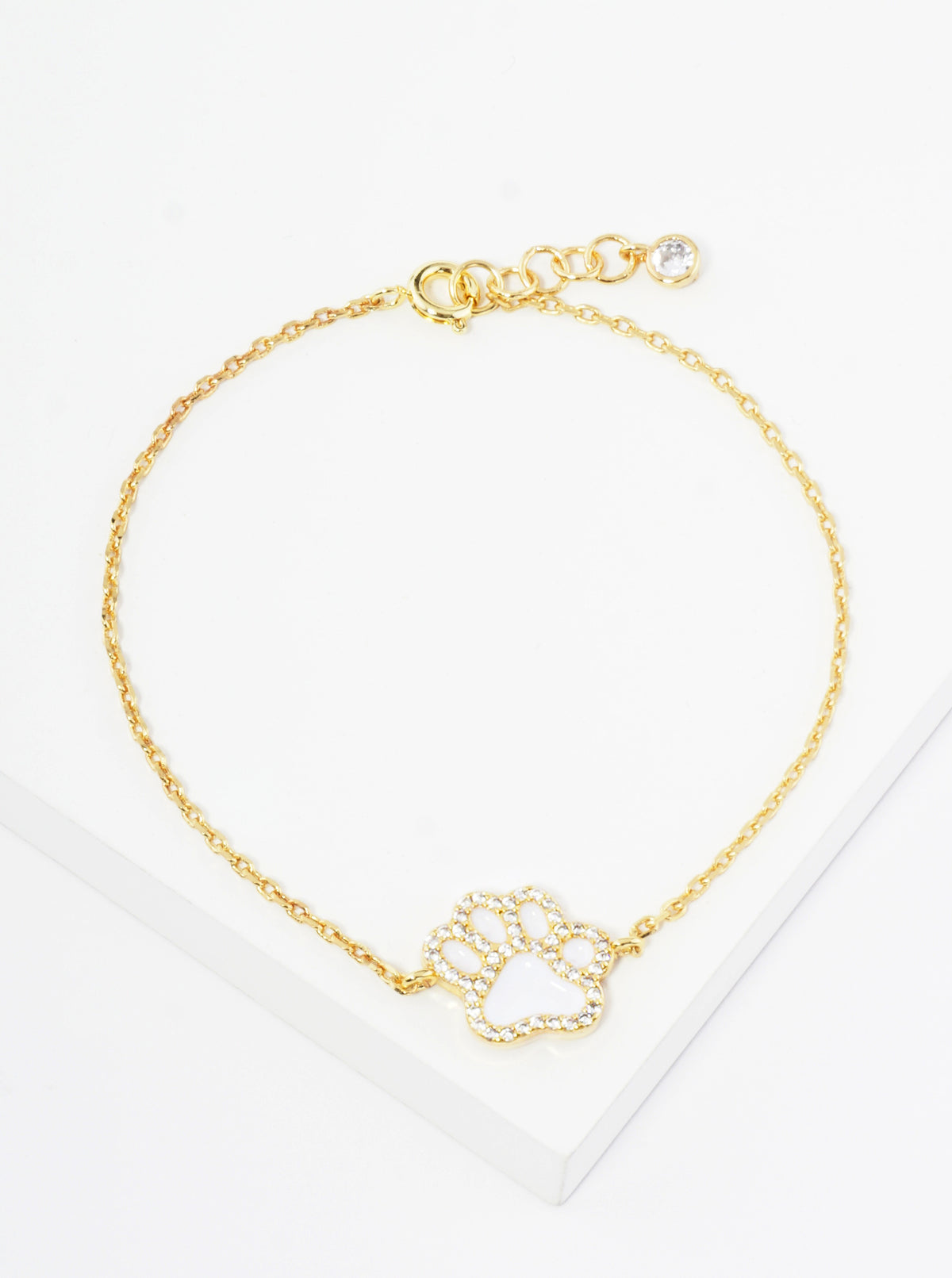 Game Day Mascot 18K Gold Dipped Micro Pave Set Cubic Zirconia 13mm Enamel Chain Bracelet