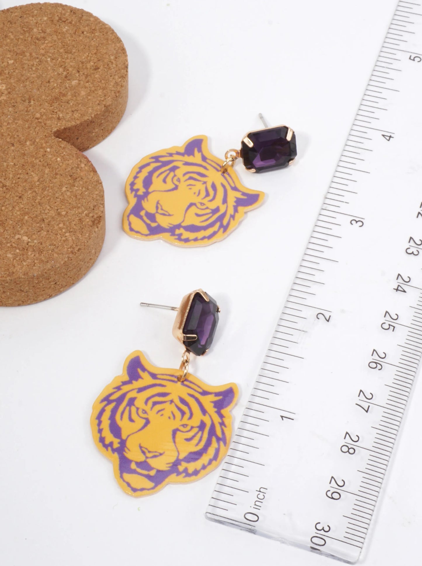 Gameday Tiger Motif Dangle Earrings