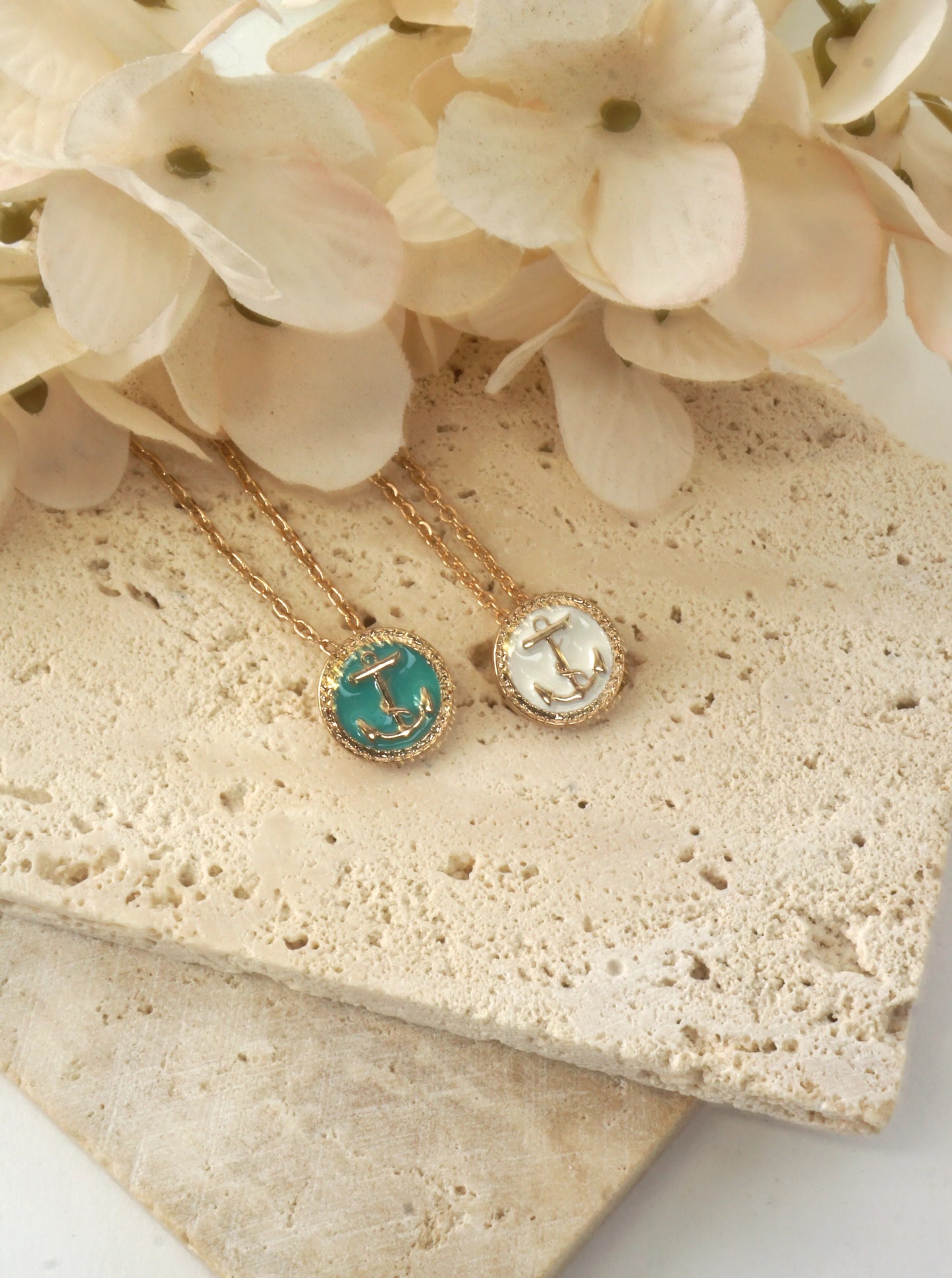 Geometric Anchor Pendant Necklace