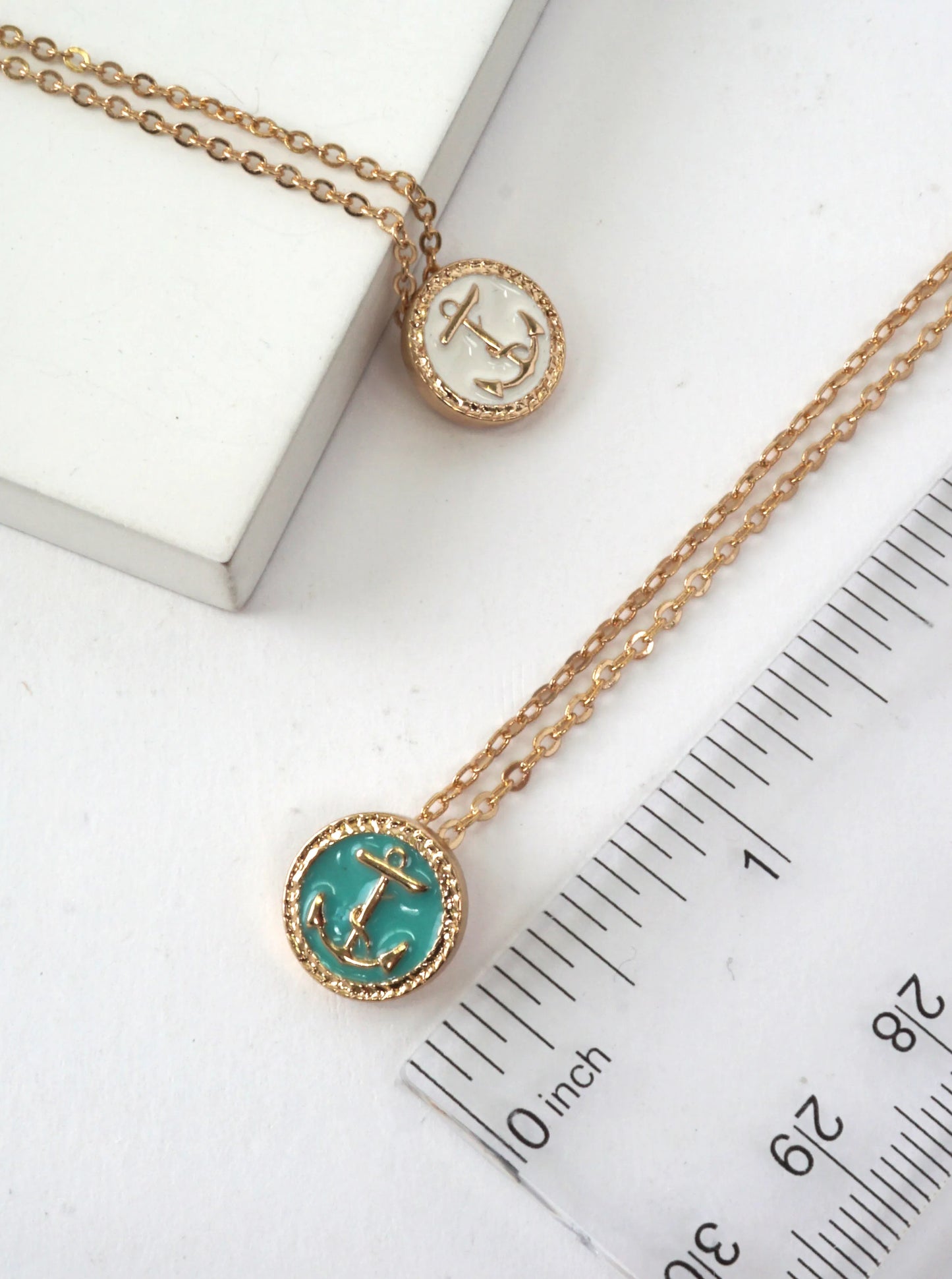 Geometric Anchor Pendant Necklace