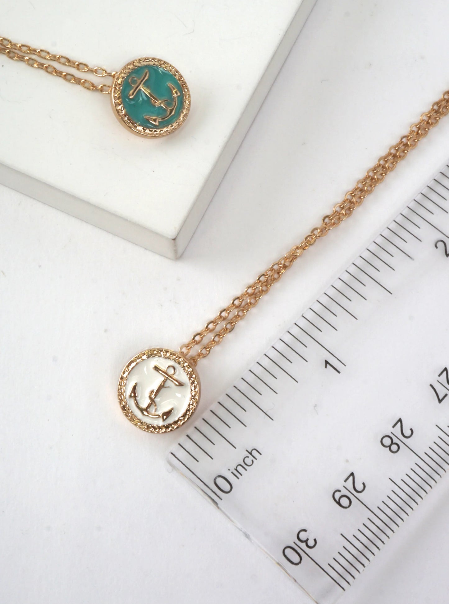 Geometric Anchor Pendant Necklace