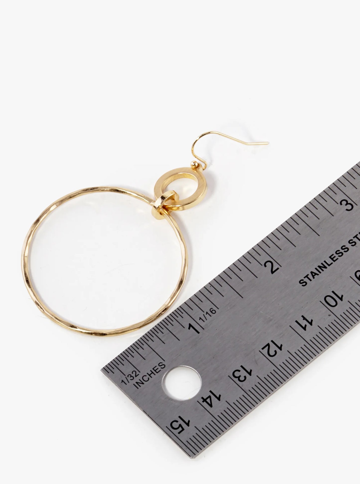 Geometric Brass Circles Drop Earrings
