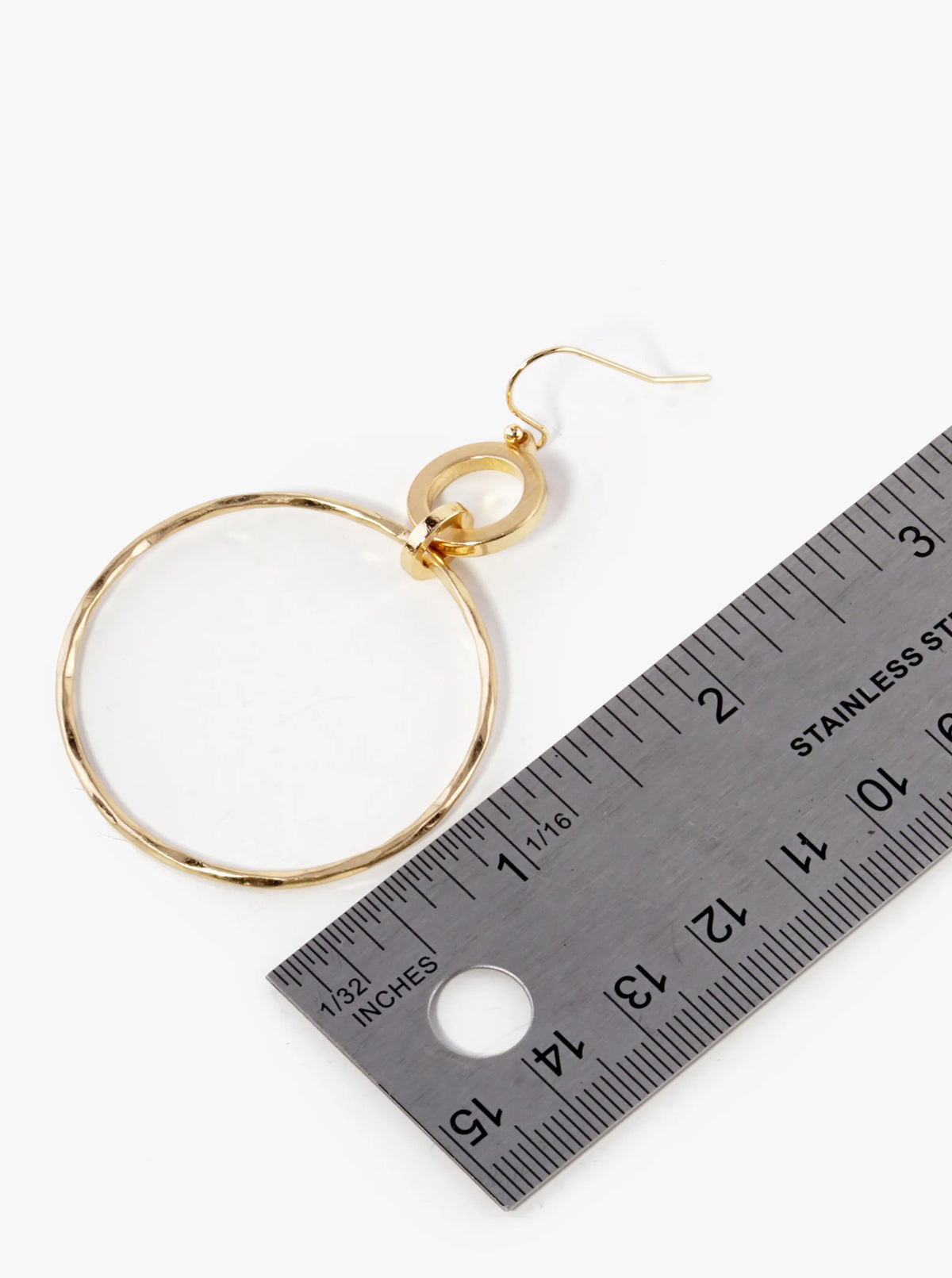 Geometric Brass Circles Drop Earrings
