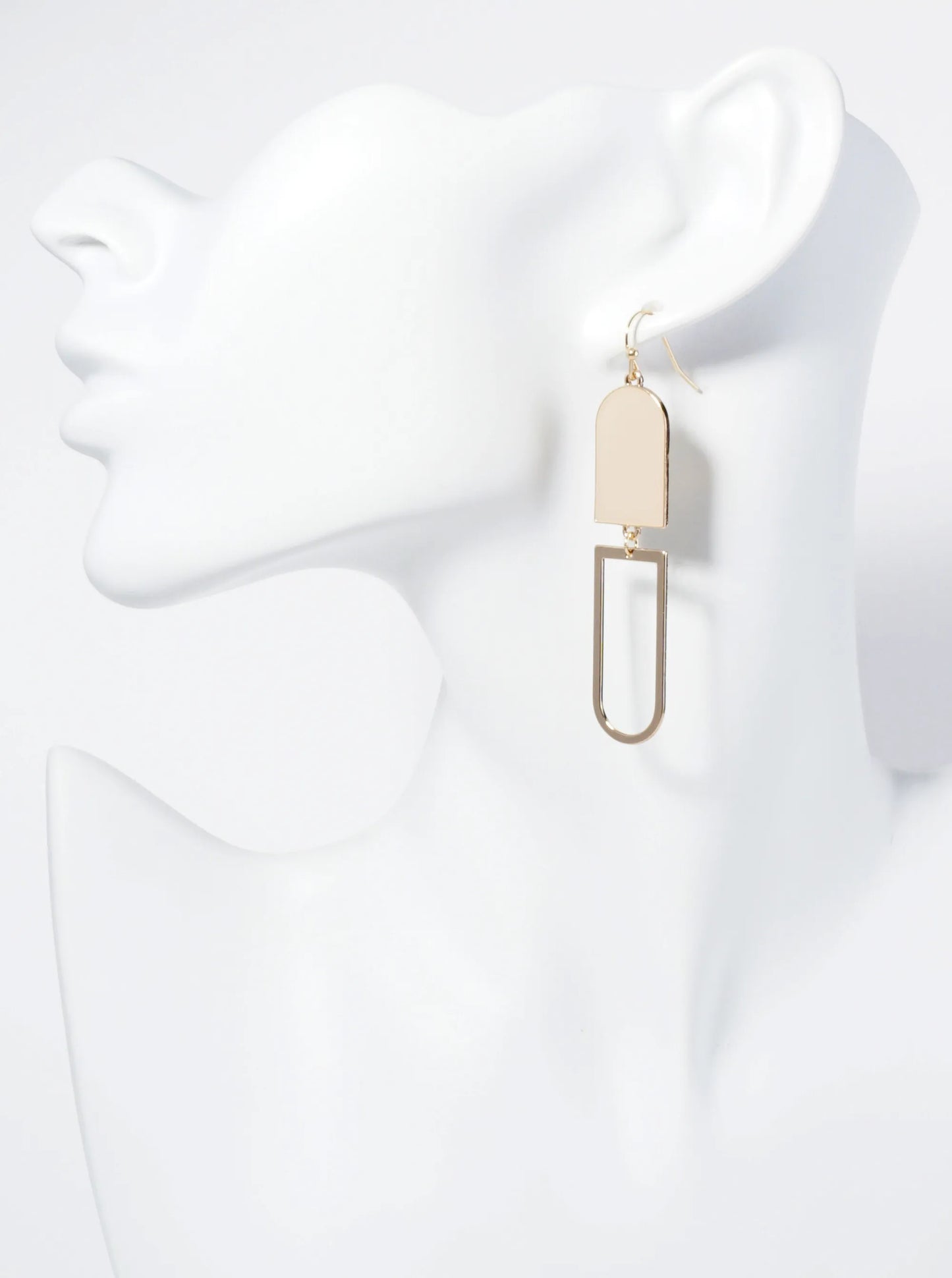 Geometric Enamel Dangle Drop Earrings