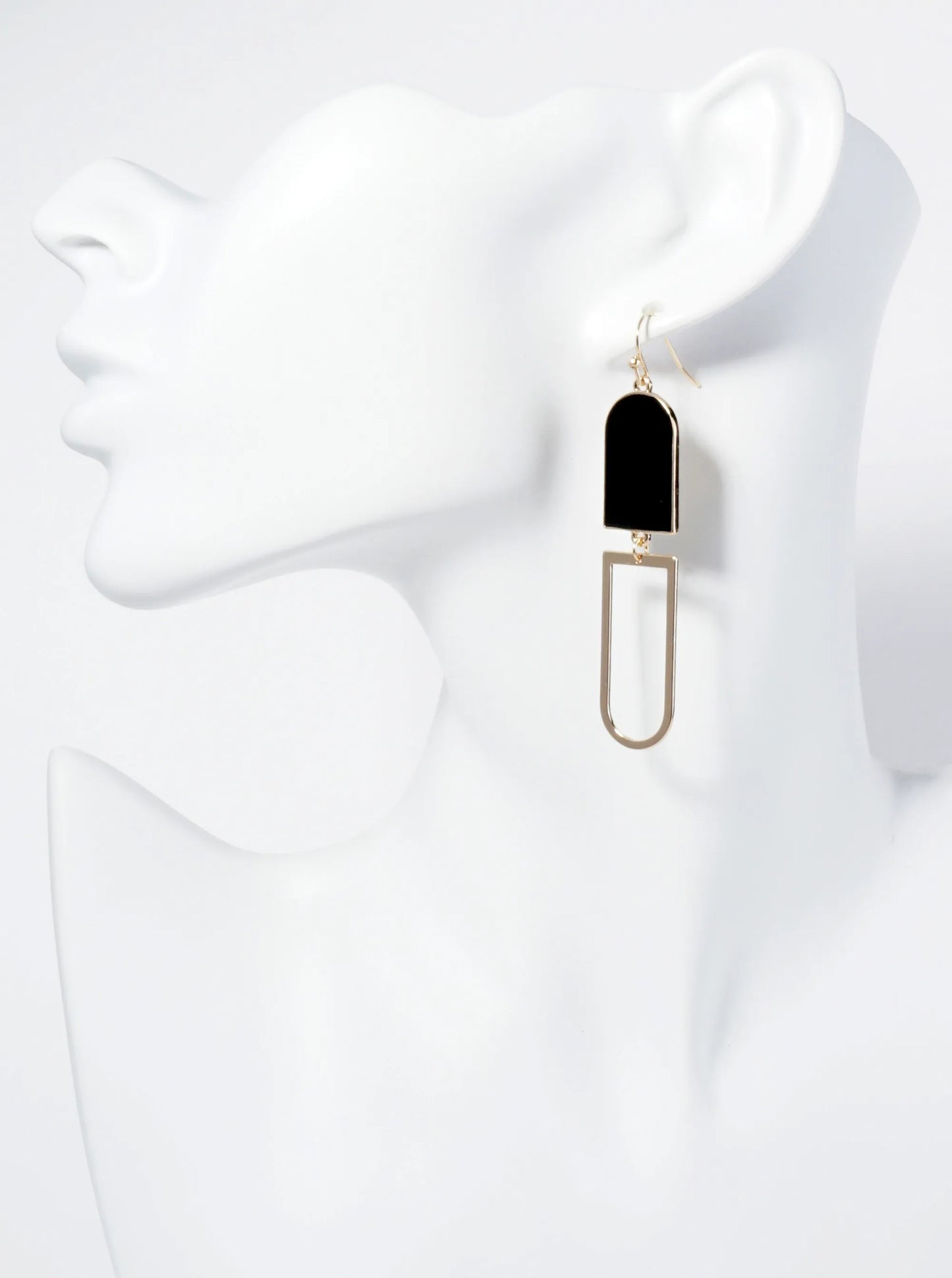 Geometric Enamel Dangle Drop Earrings