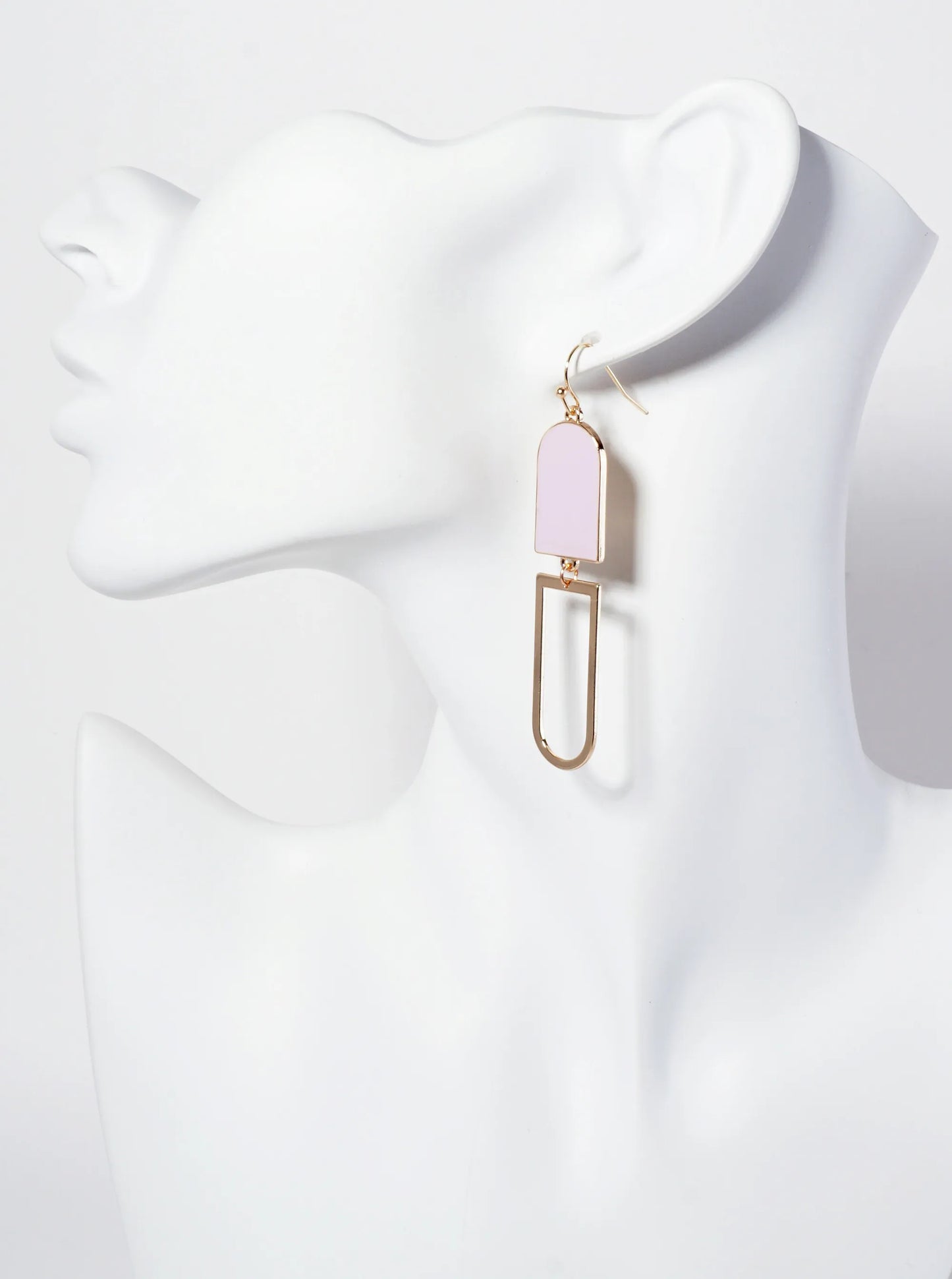 Geometric Enamel Dangle Drop Earrings
