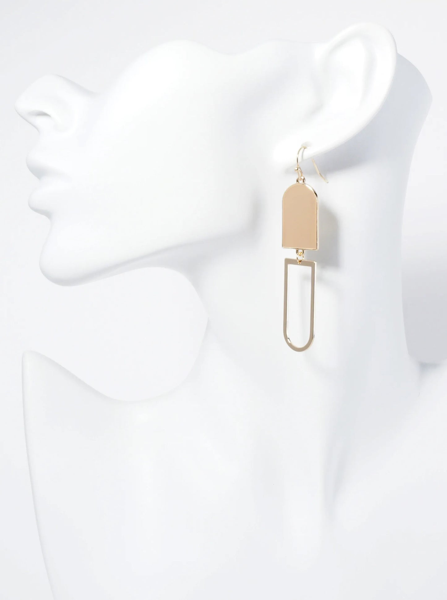 Geometric Enamel Dangle Drop Earrings