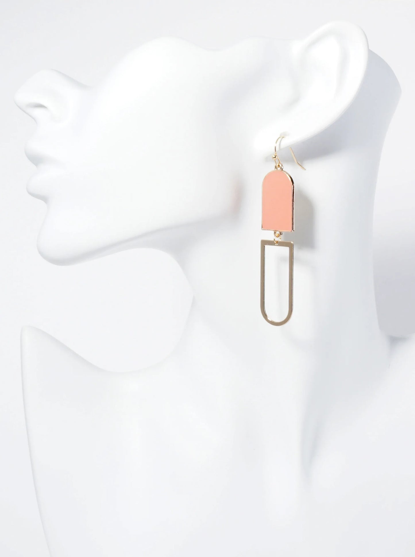 Geometric Enamel Dangle Drop Earrings