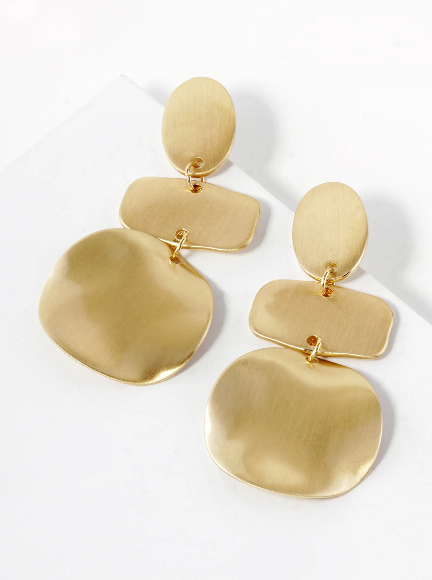 Geometric Irregular Shapes Drop Post Earrings
