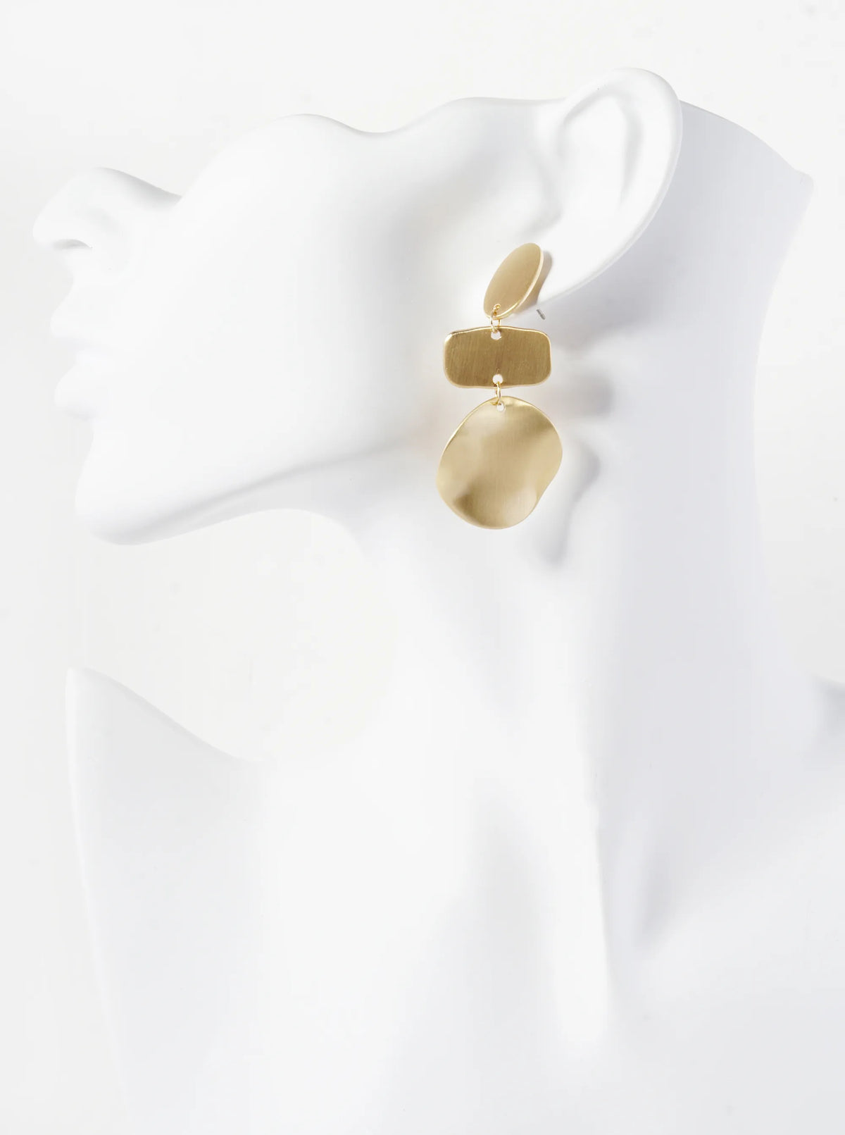 Geometric Irregular Shapes Drop Post Earrings