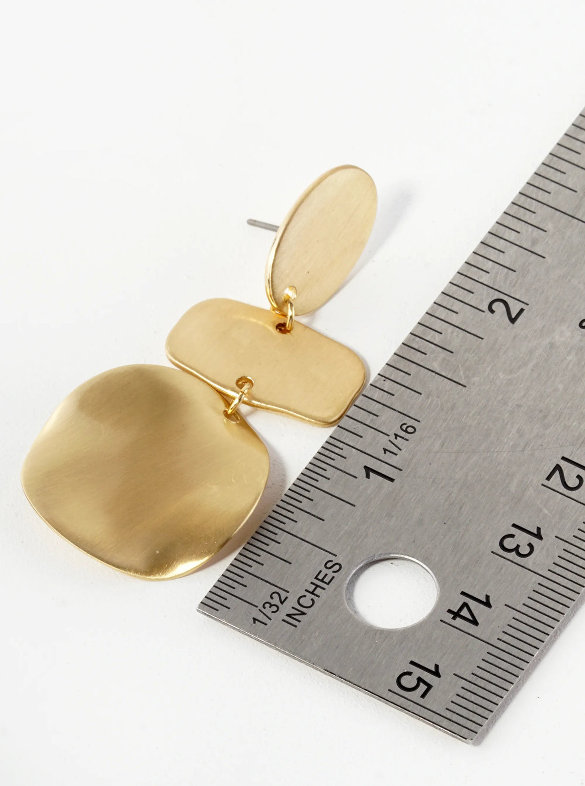 Geometric Irregular Shapes Drop Post Earrings