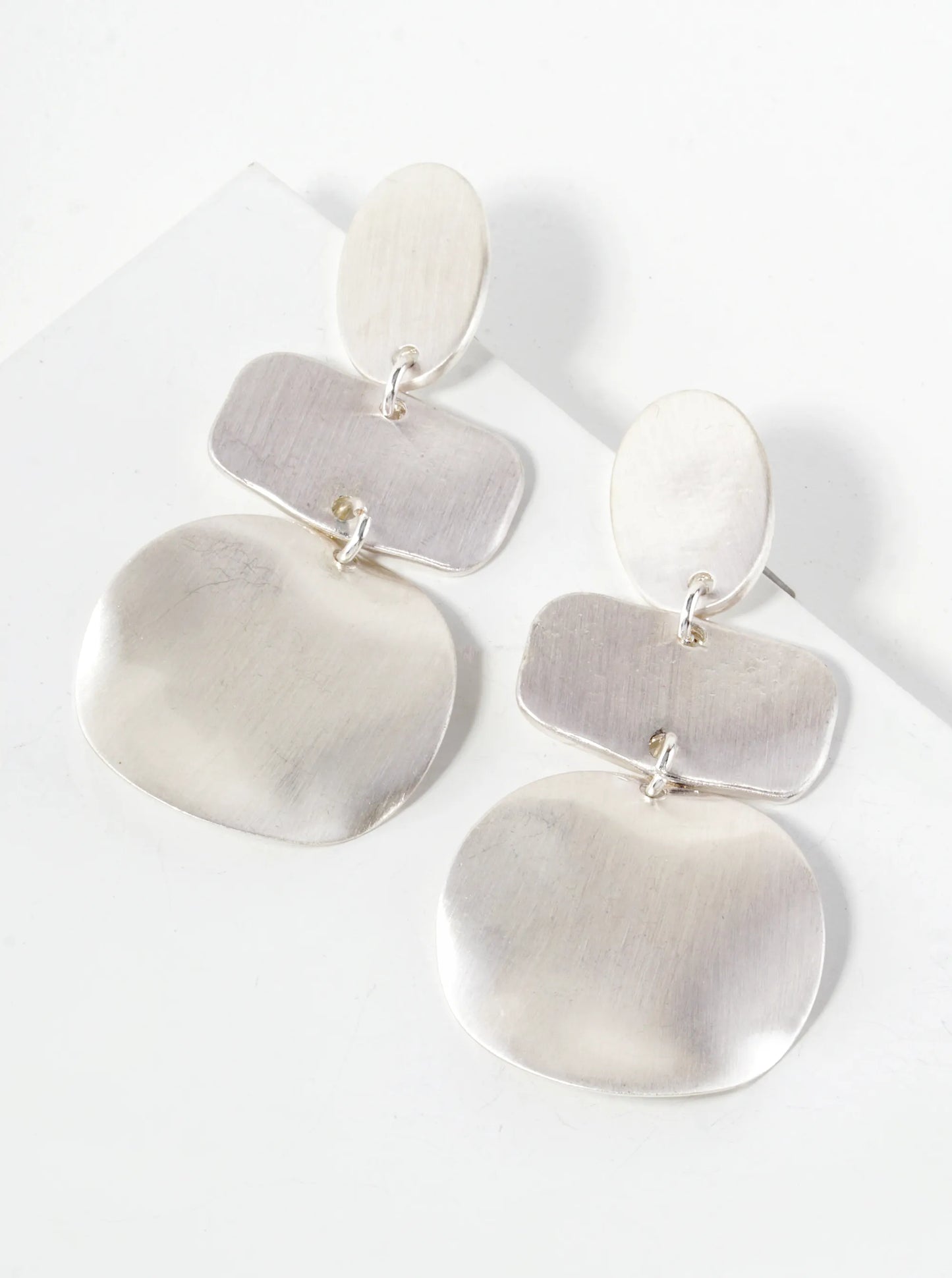 Geometric Irregular Shapes Drop Post Earrings