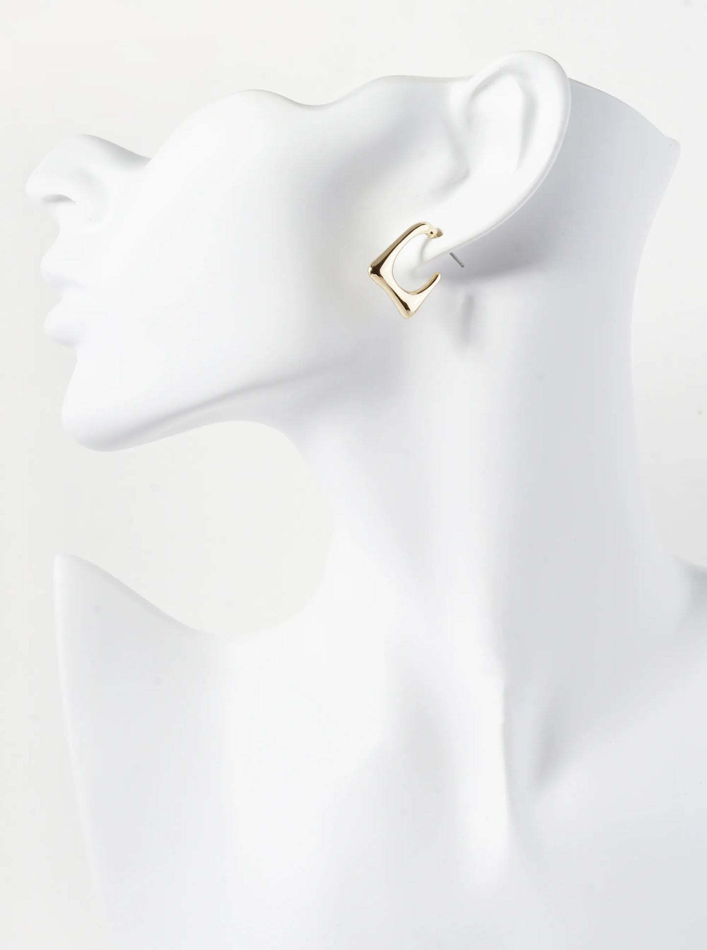 Geometric Rectangular Tapered 20mm Hoop Earrings