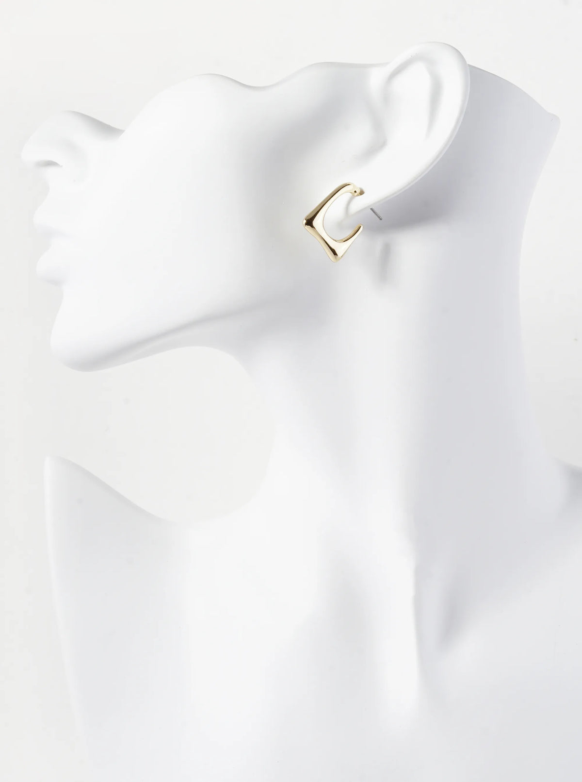 Geometric Rectangular Tapered 20mm Hoop Earrings