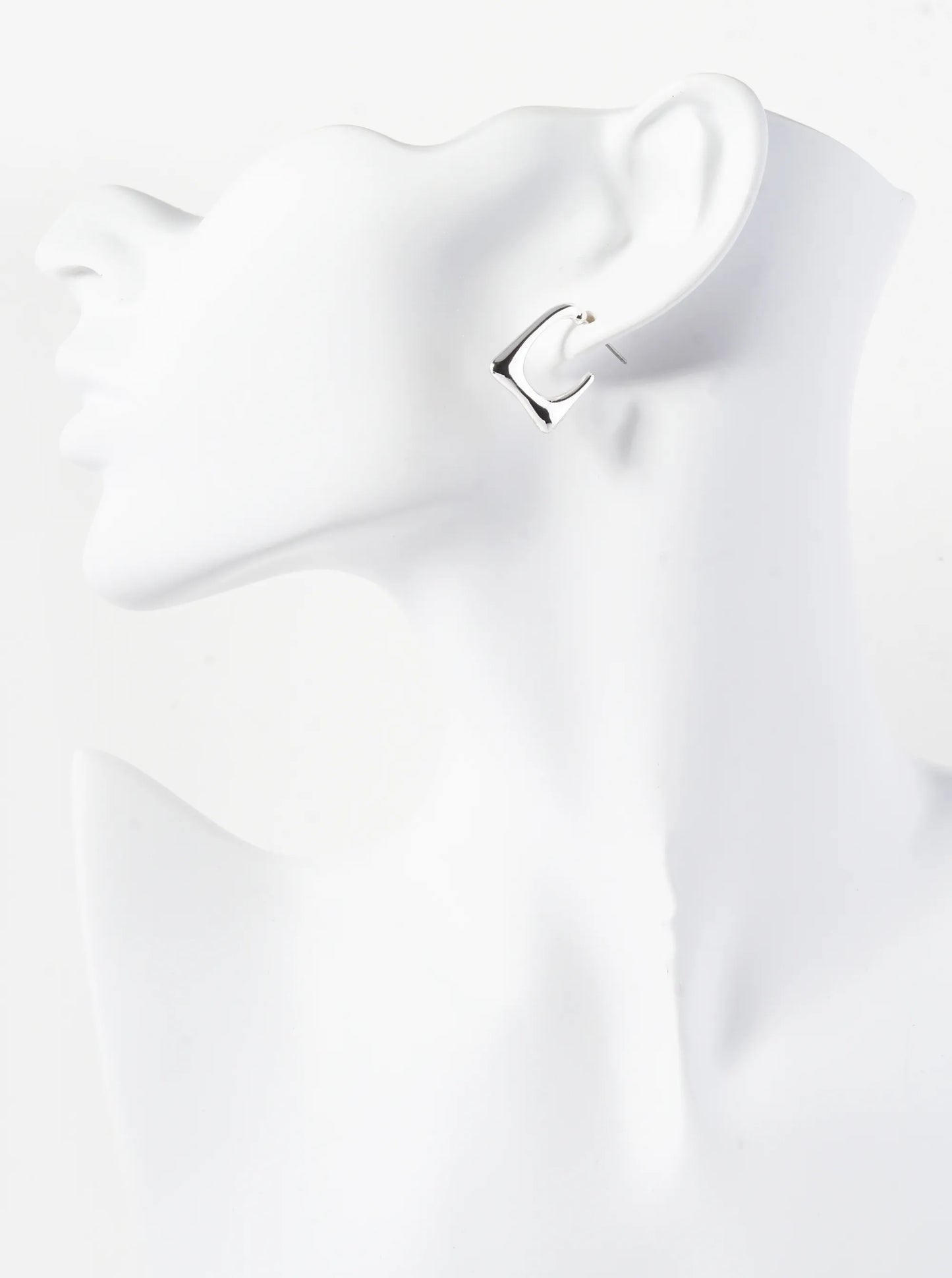 Geometric Rectangular Tapered 20mm Hoop Earrings