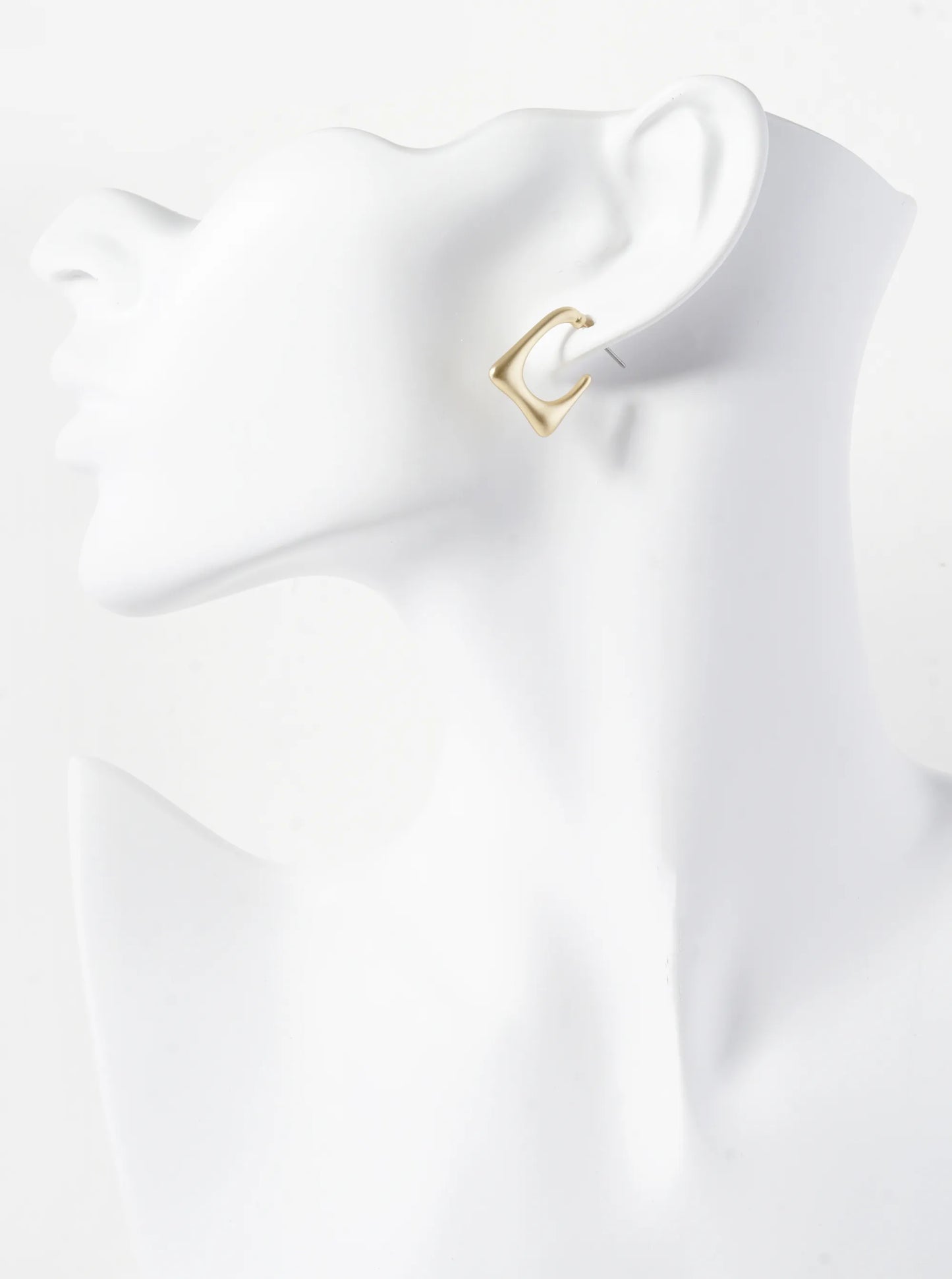Geometric Rectangular Tapered 20mm Hoop Earrings