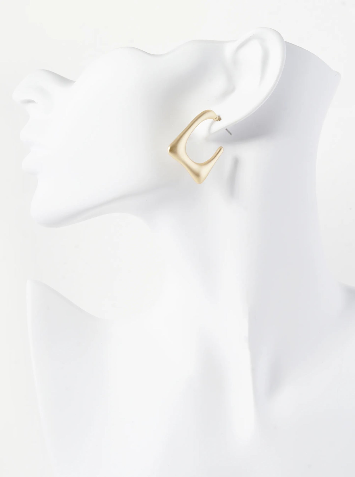 Geometric Rectangular Tapered 30mm Hoop Earrings
