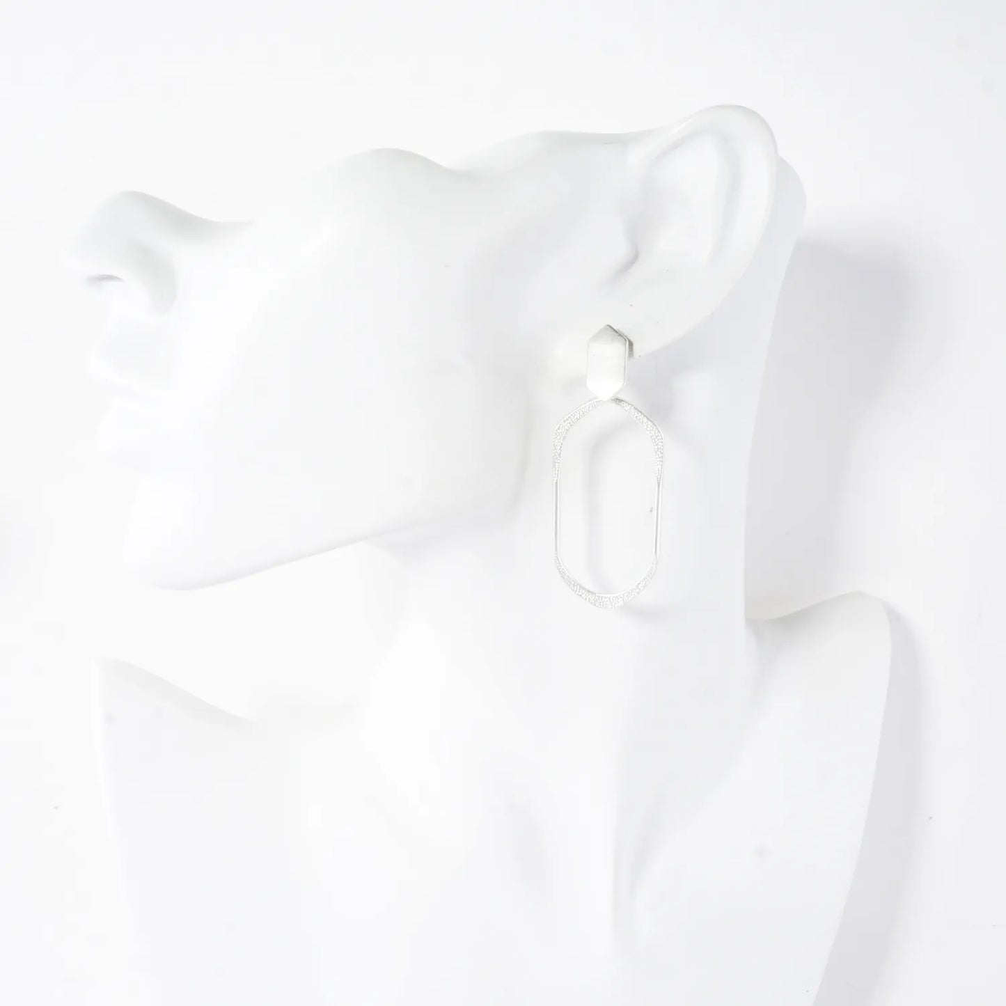 Geometric Shape Hexagon Post Dangle Earrings